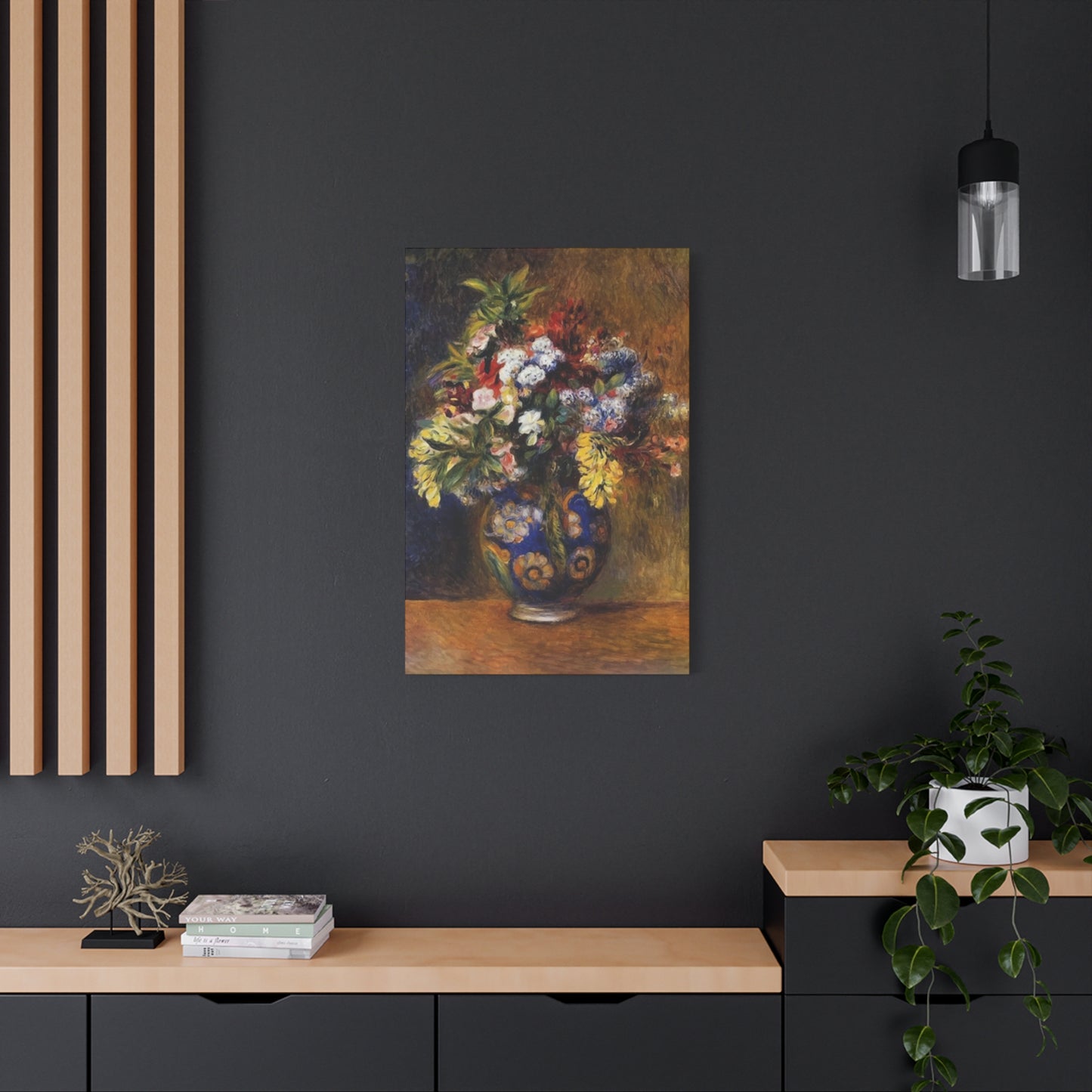 Blue Flower Pot Wall Art & Canvas Prints