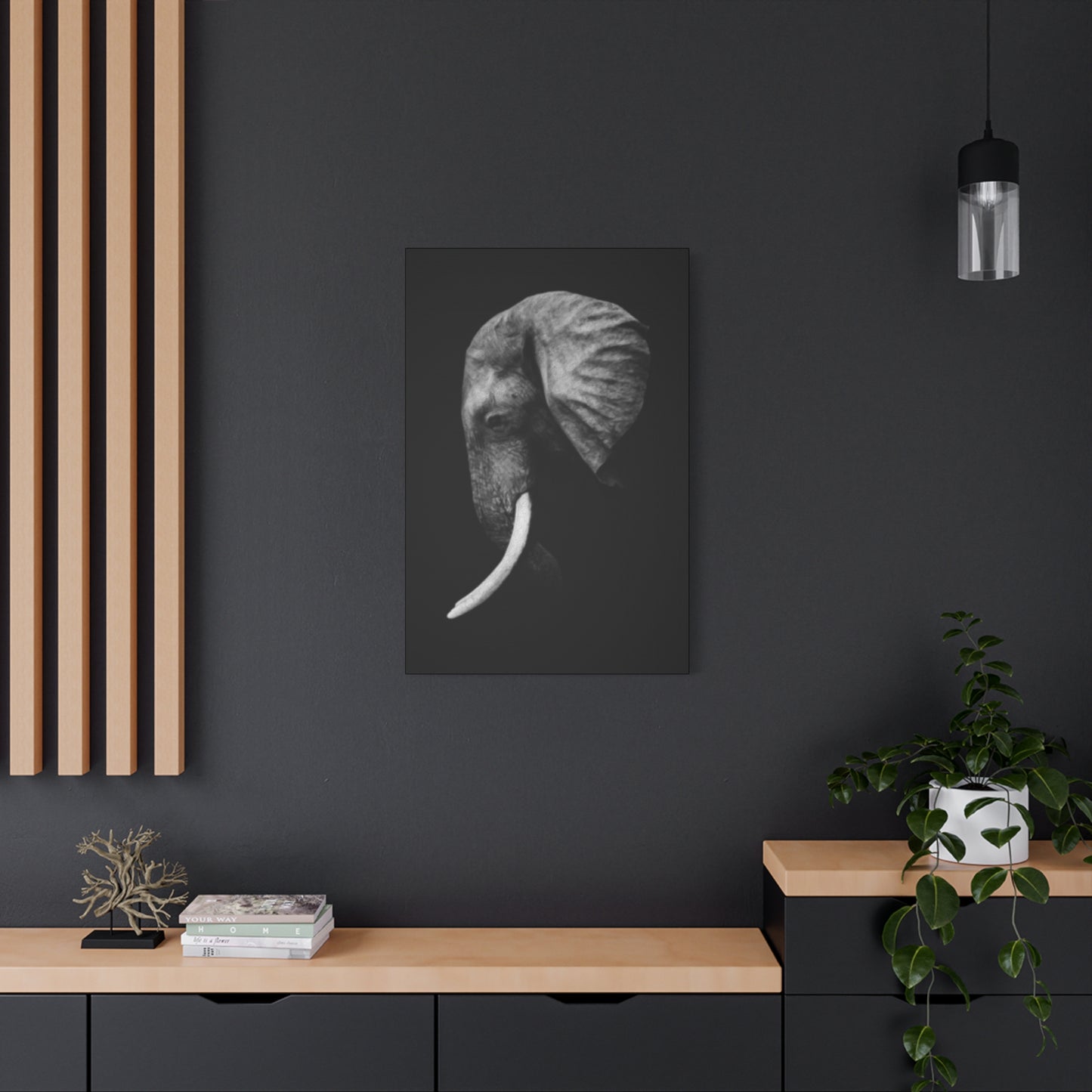 Elephant Side Profile Wall Art & Canvas Prints