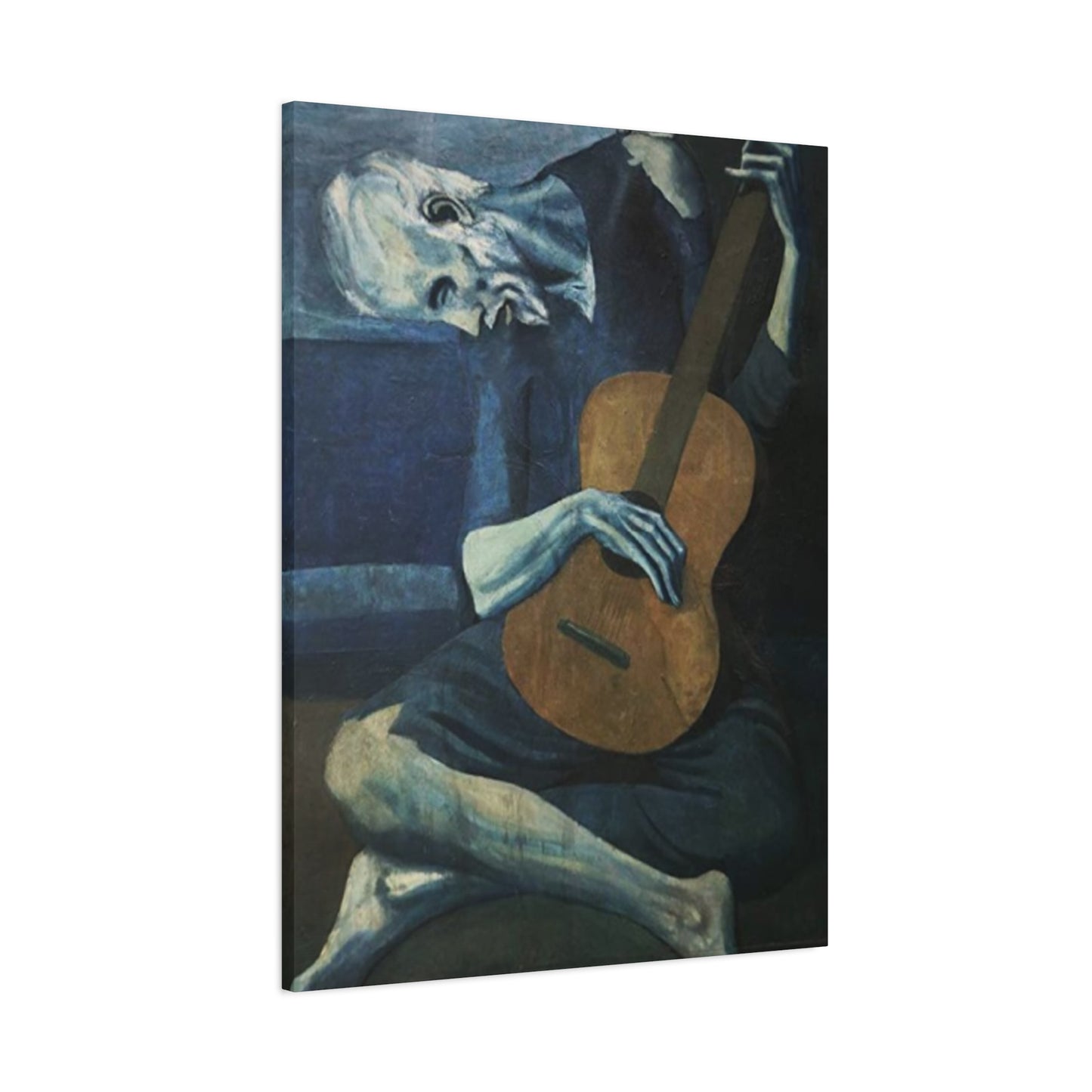 Sad Man Playing Guitar Wall Art & Canvas Prints