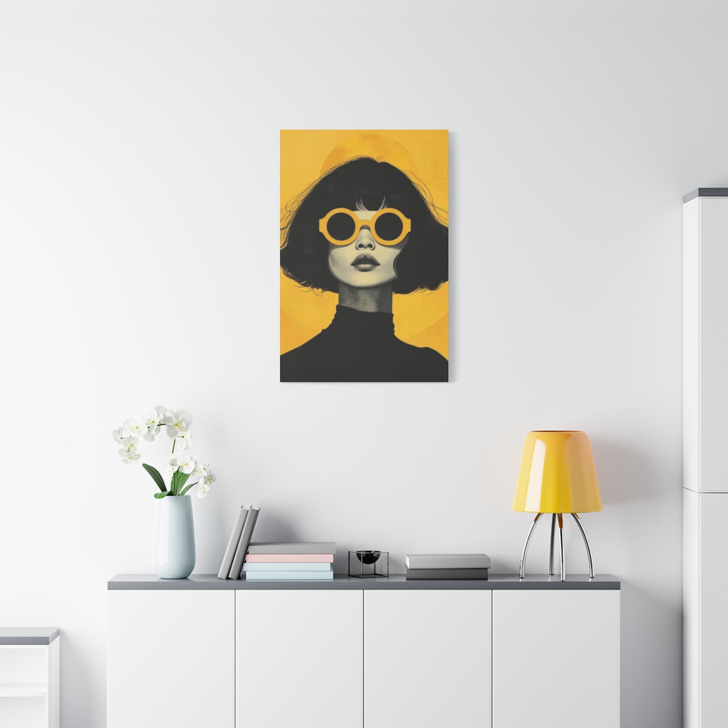 A Women With Sunglasses Portrait Wall Art & Canvas Prints