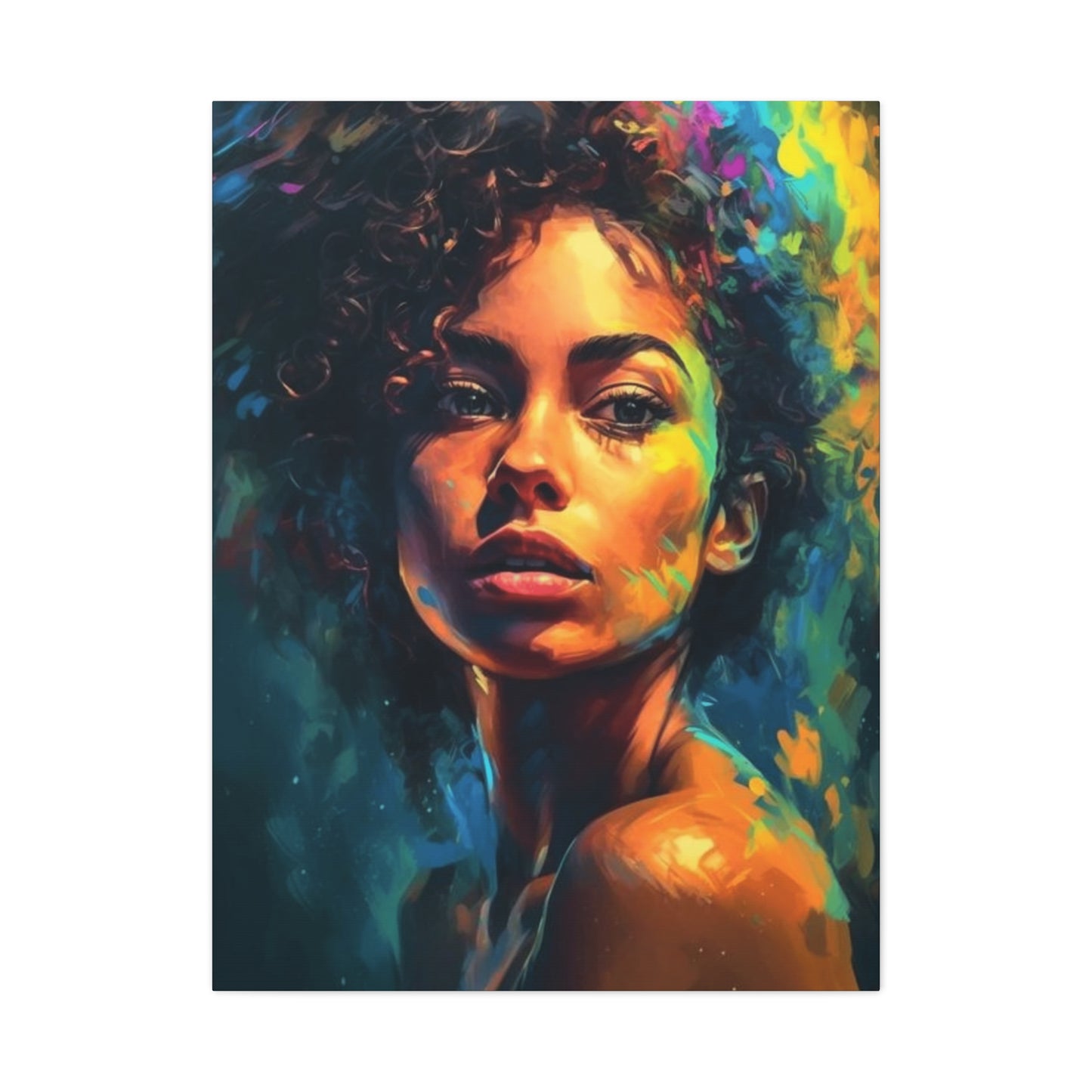 Curly Hair Women Wall Art & Canvas Prints