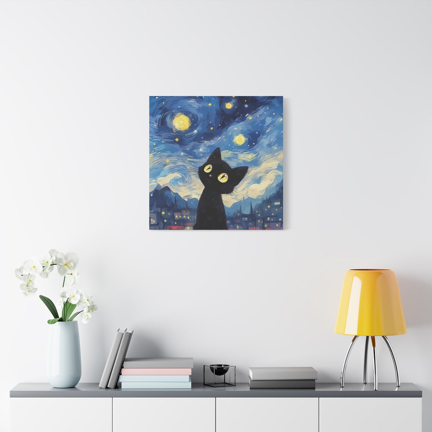 Cat at Night Wall Art & Canvas Prints