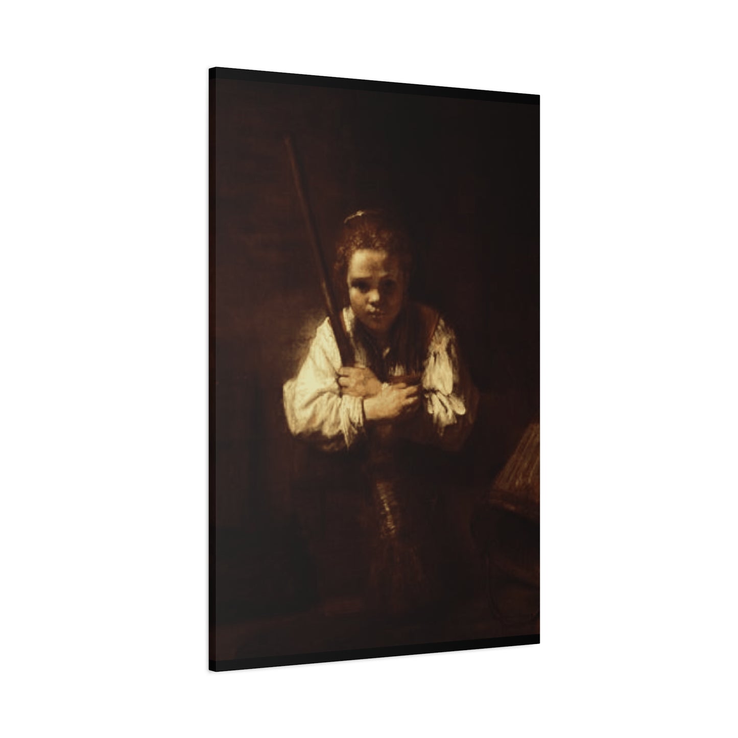 A Girl With A Broom Wall Art & Canvas Prints