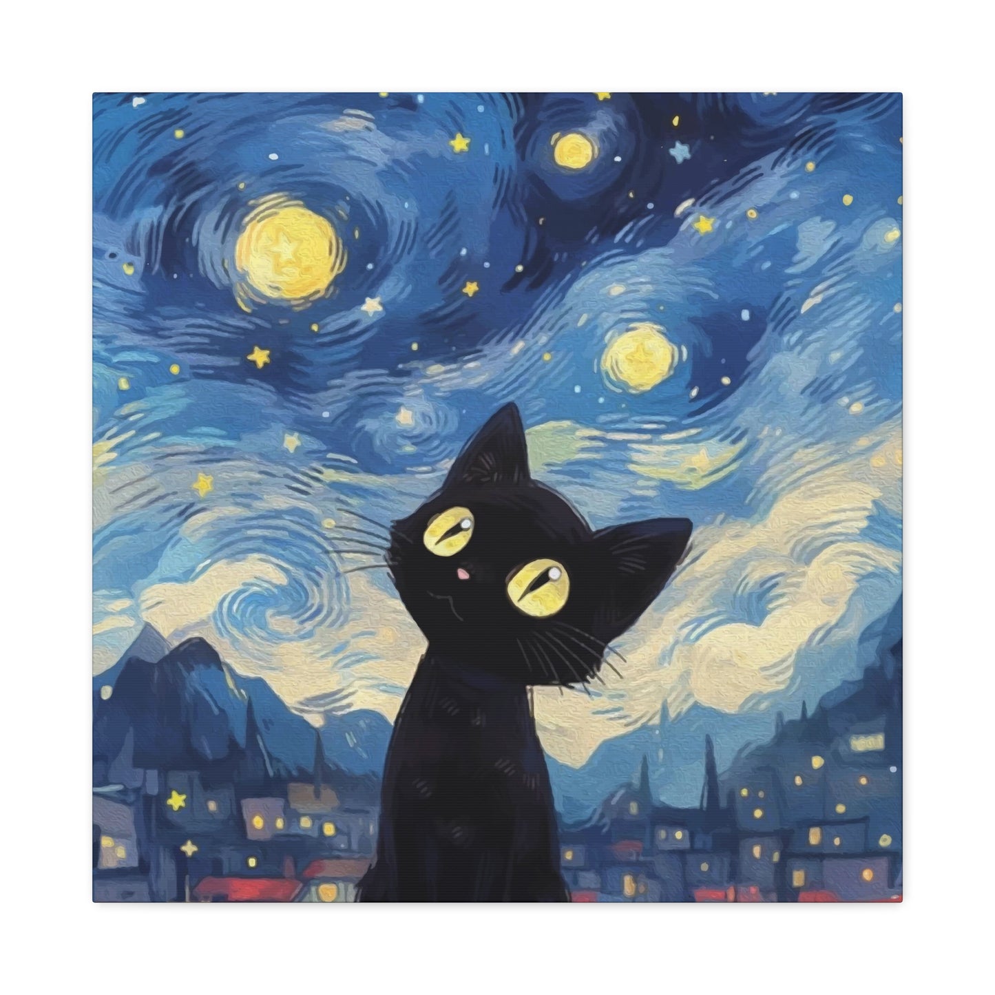 Cat at Night Wall Art & Canvas Prints