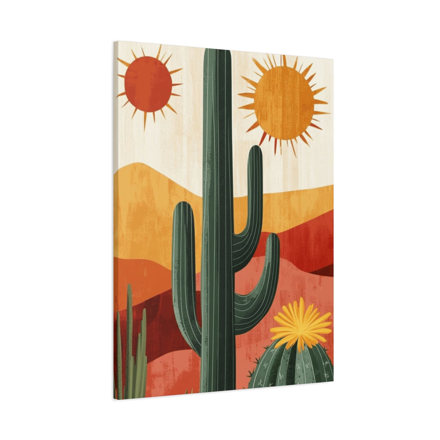 Desert Painting with Two Suns Wall Art & Canvas Prints