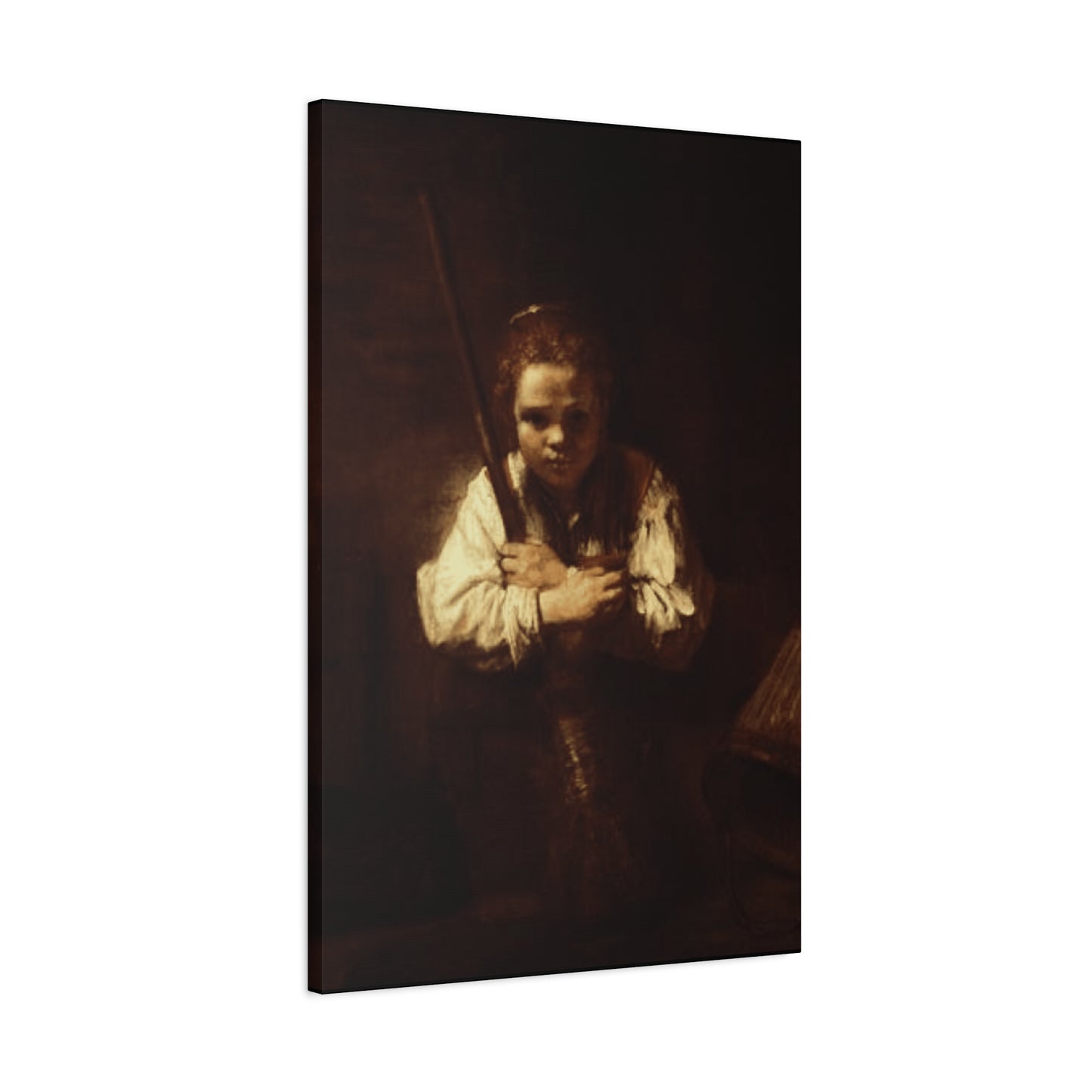 A Girl With A Broom Wall Art & Canvas Prints