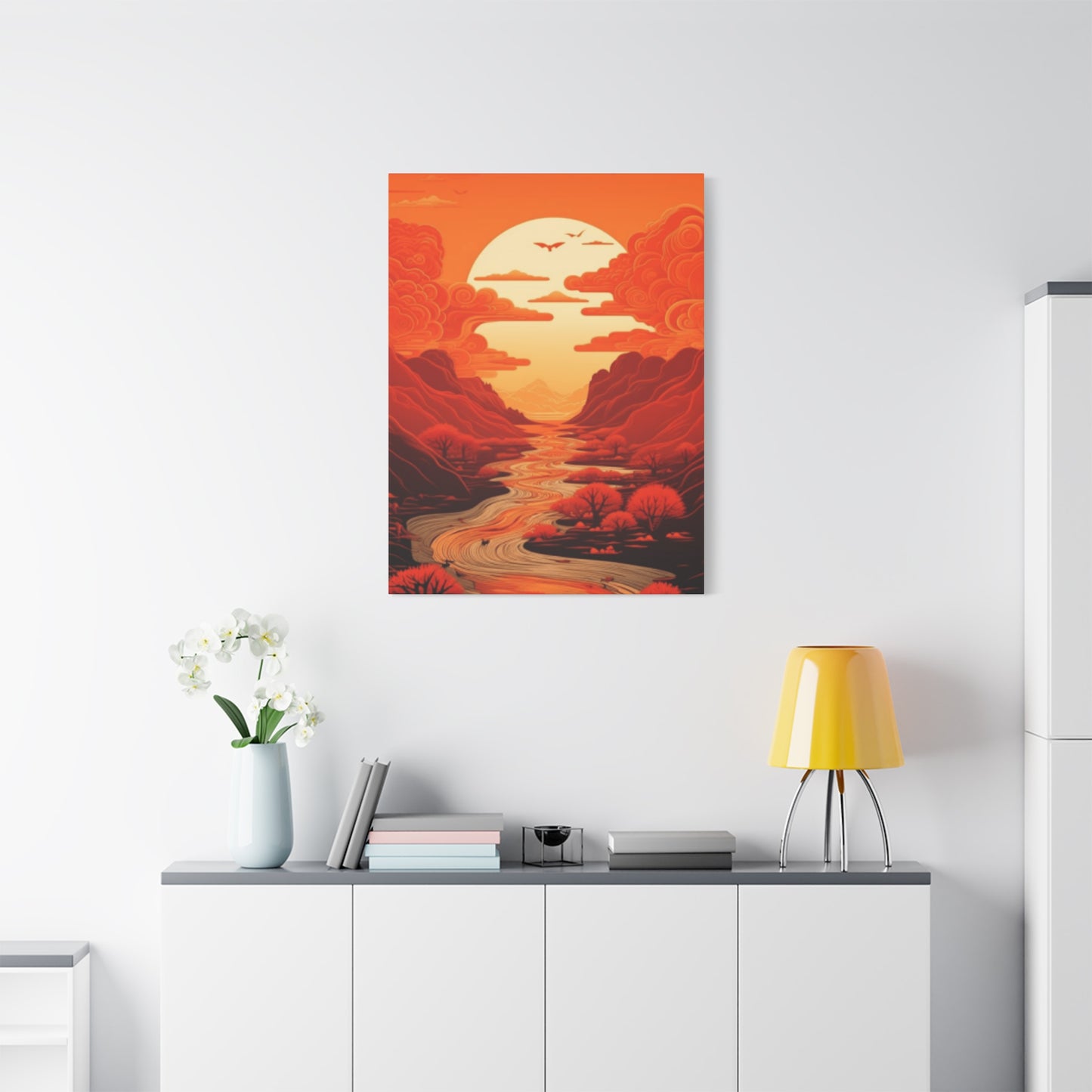 A Sunset With A River Running Through It Wall Art & Canvas Prints