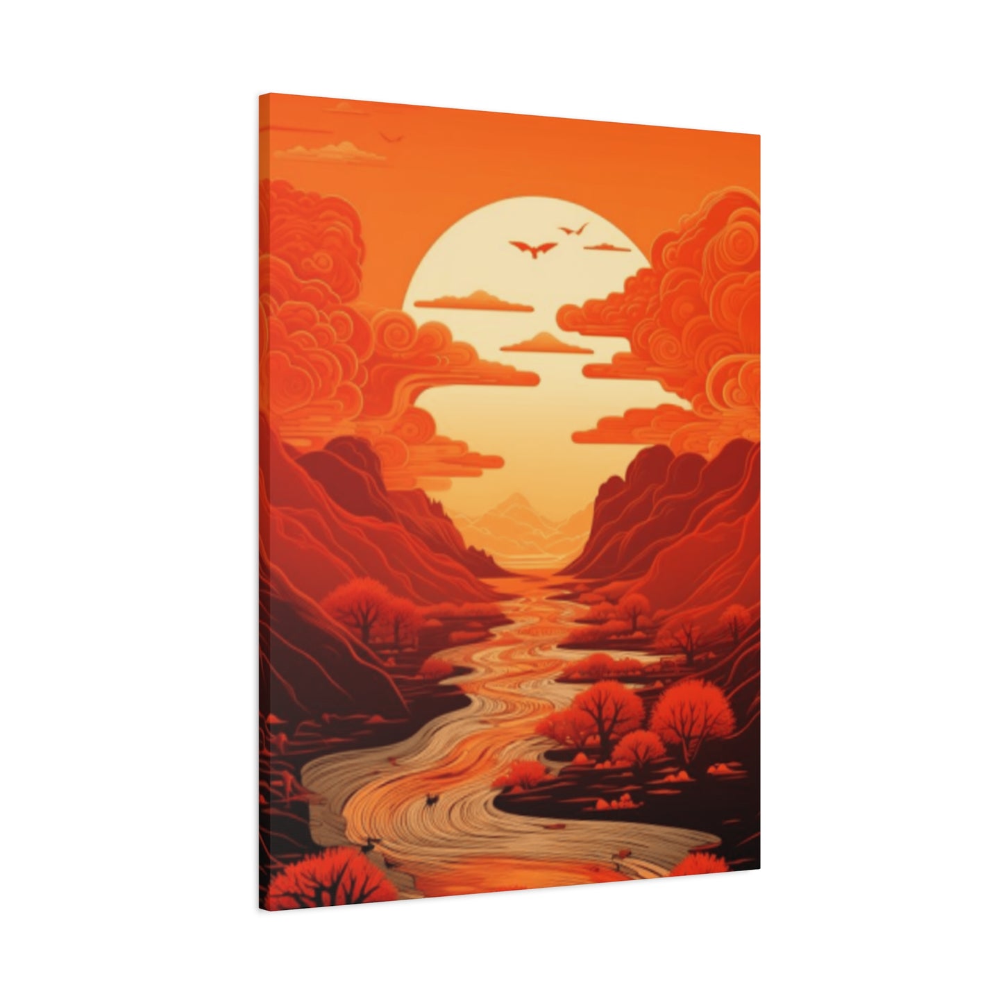 A Sunset With A River Running Through It Wall Art & Canvas Prints