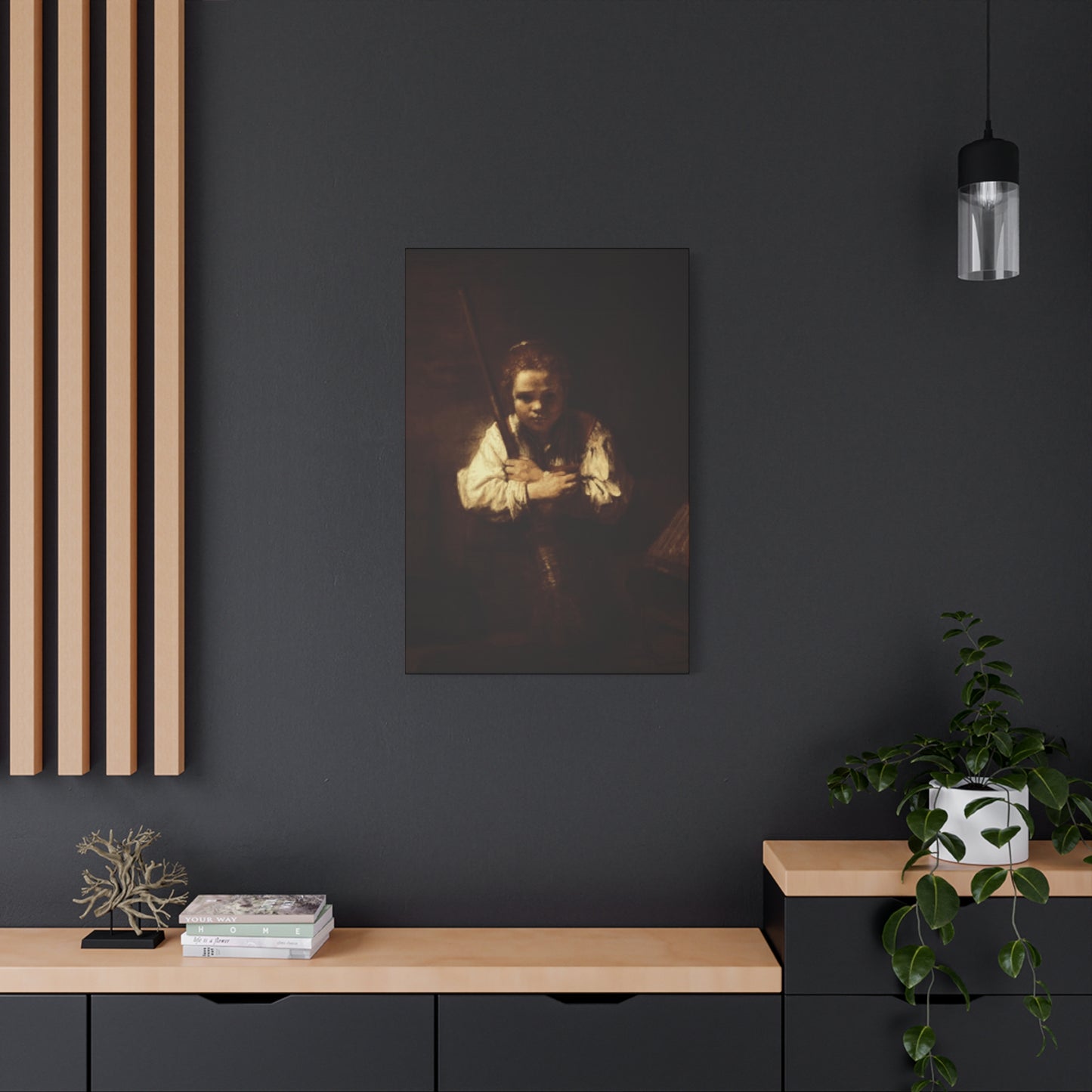 A Girl With A Broom Wall Art & Canvas Prints