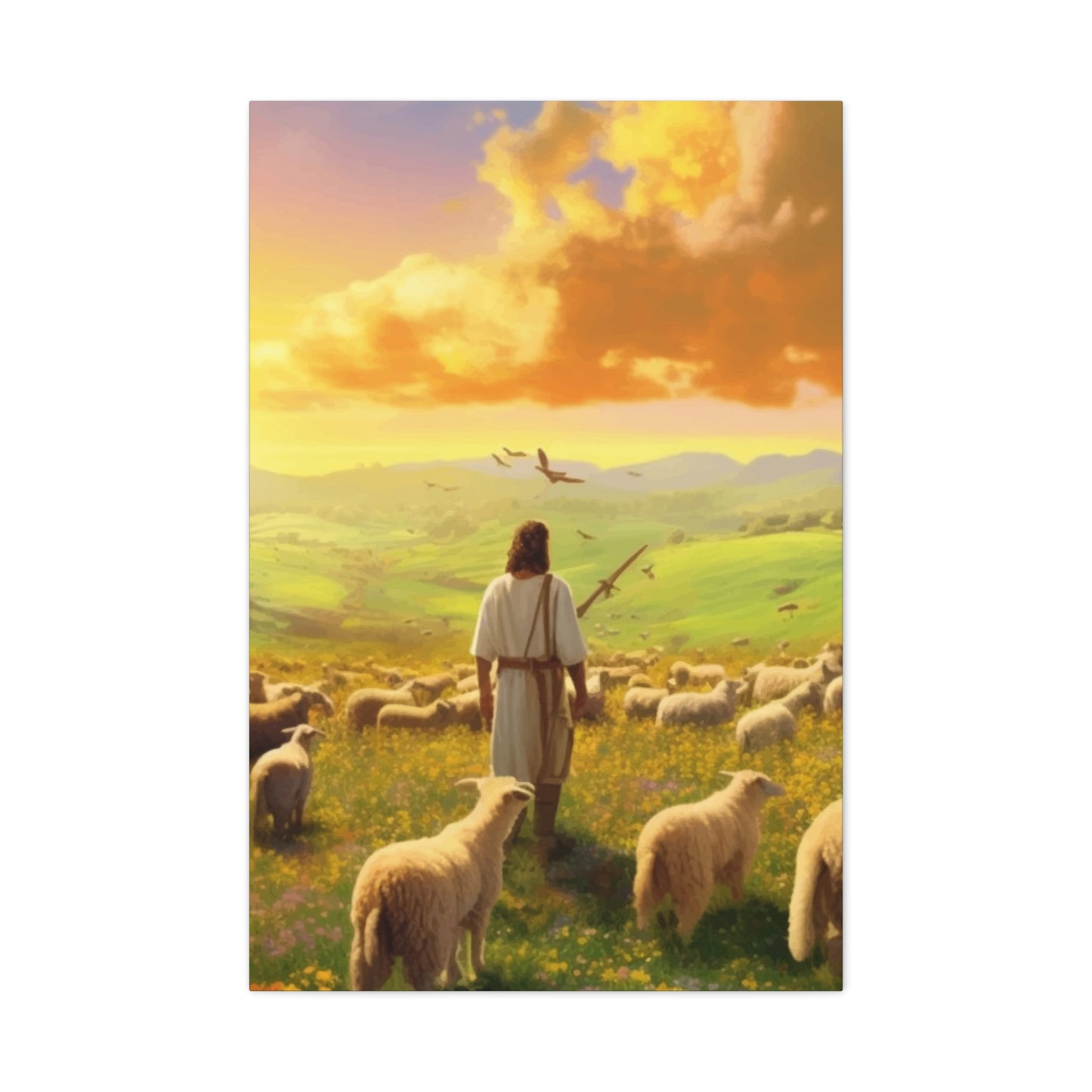 Jesus In Field Wall Art & Canvas Prints