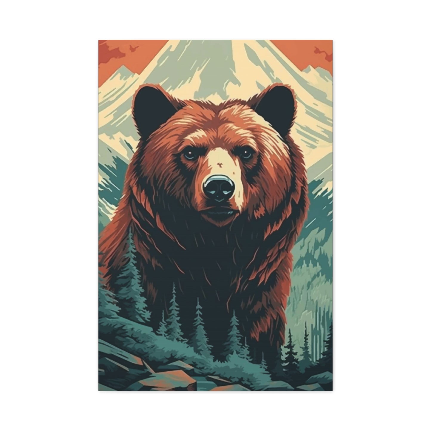 Bear in Mountain Wall Art & Canvas Prints