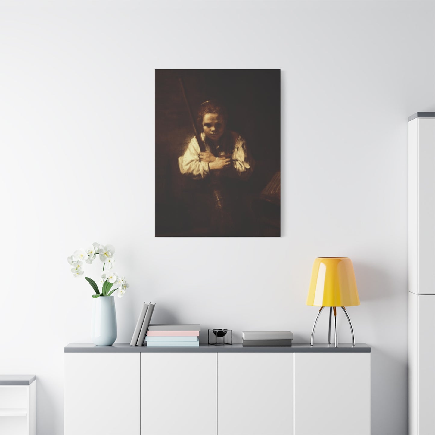 A Girl With A Broom Wall Art & Canvas Prints