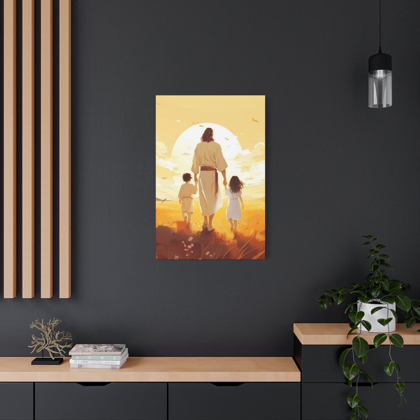 Jesus Walking With Children Wall Art & Canvas Prints