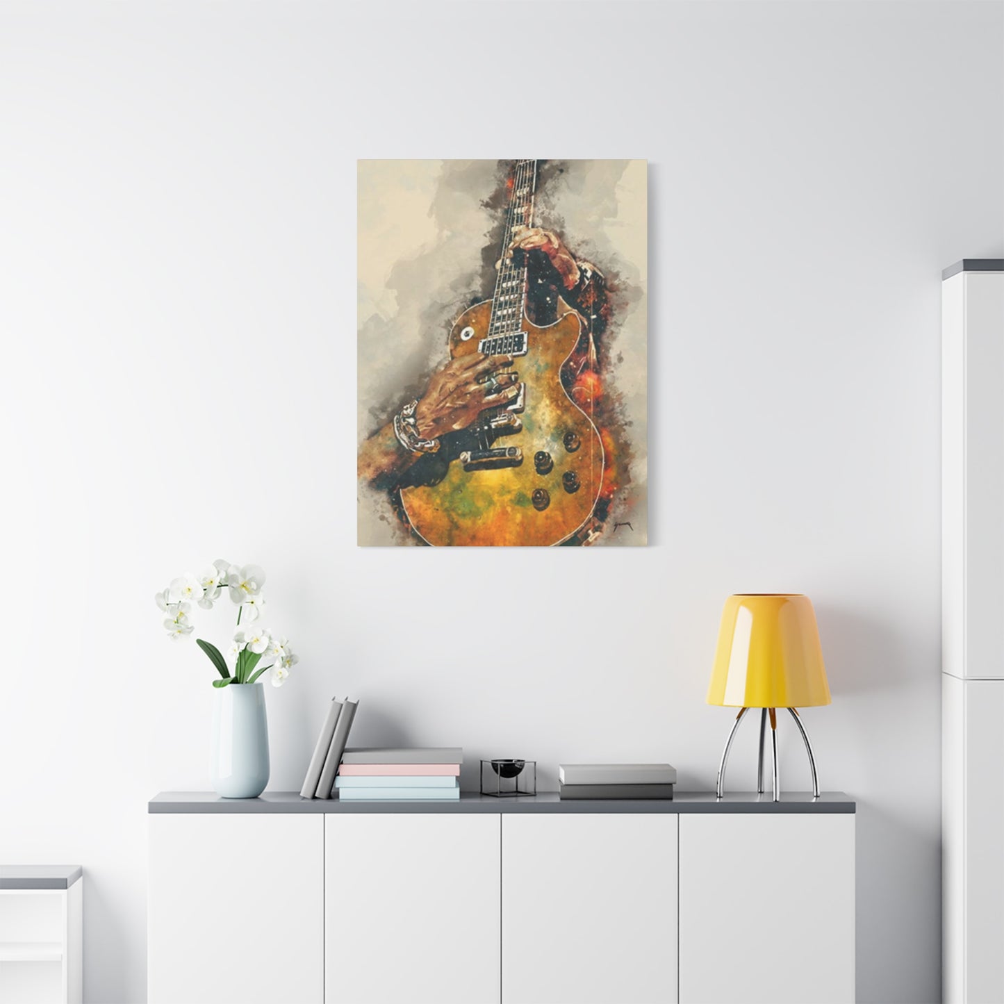 Smoking Guitar Wall Art & Canvas Prints