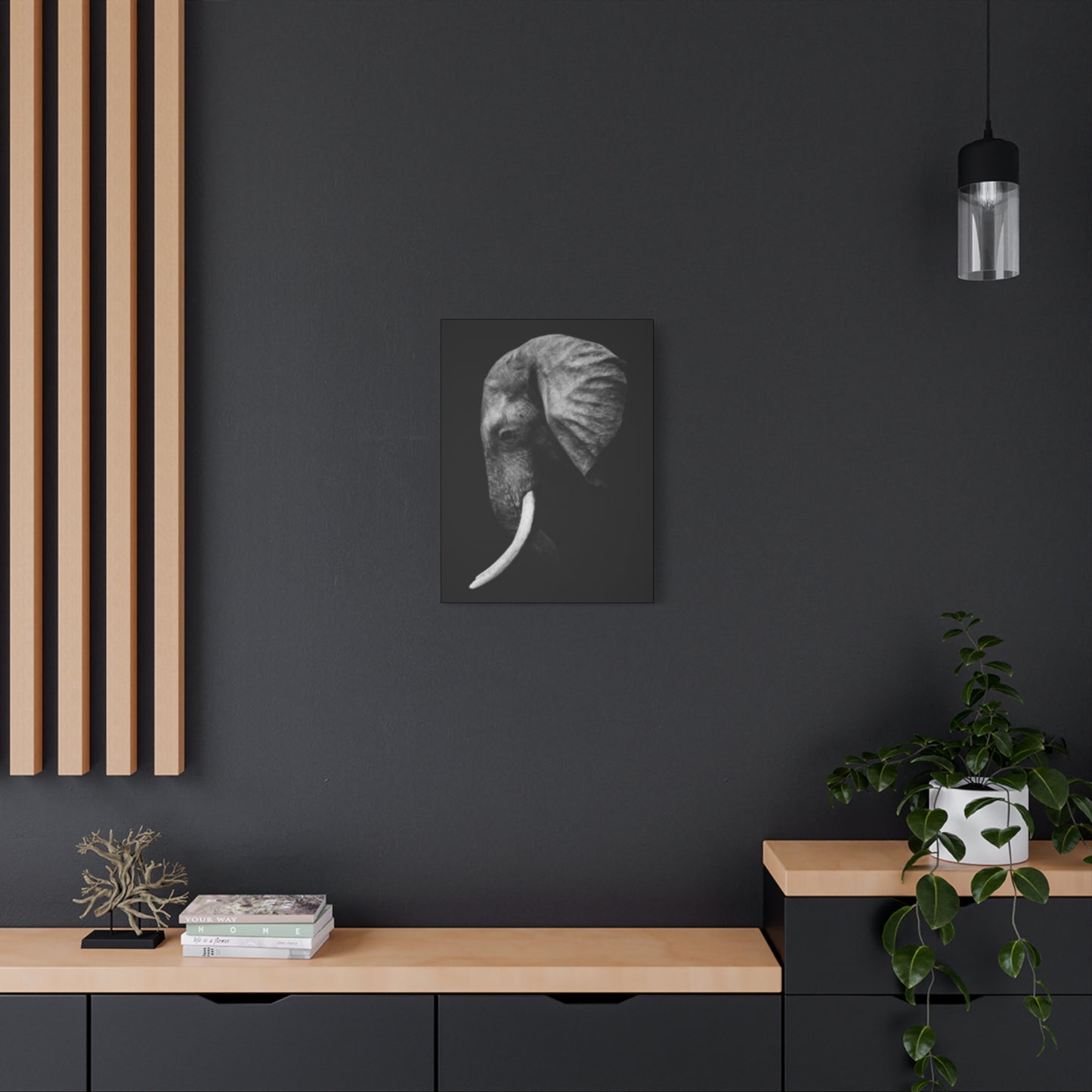 Elephant Side Profile Wall Art & Canvas Prints