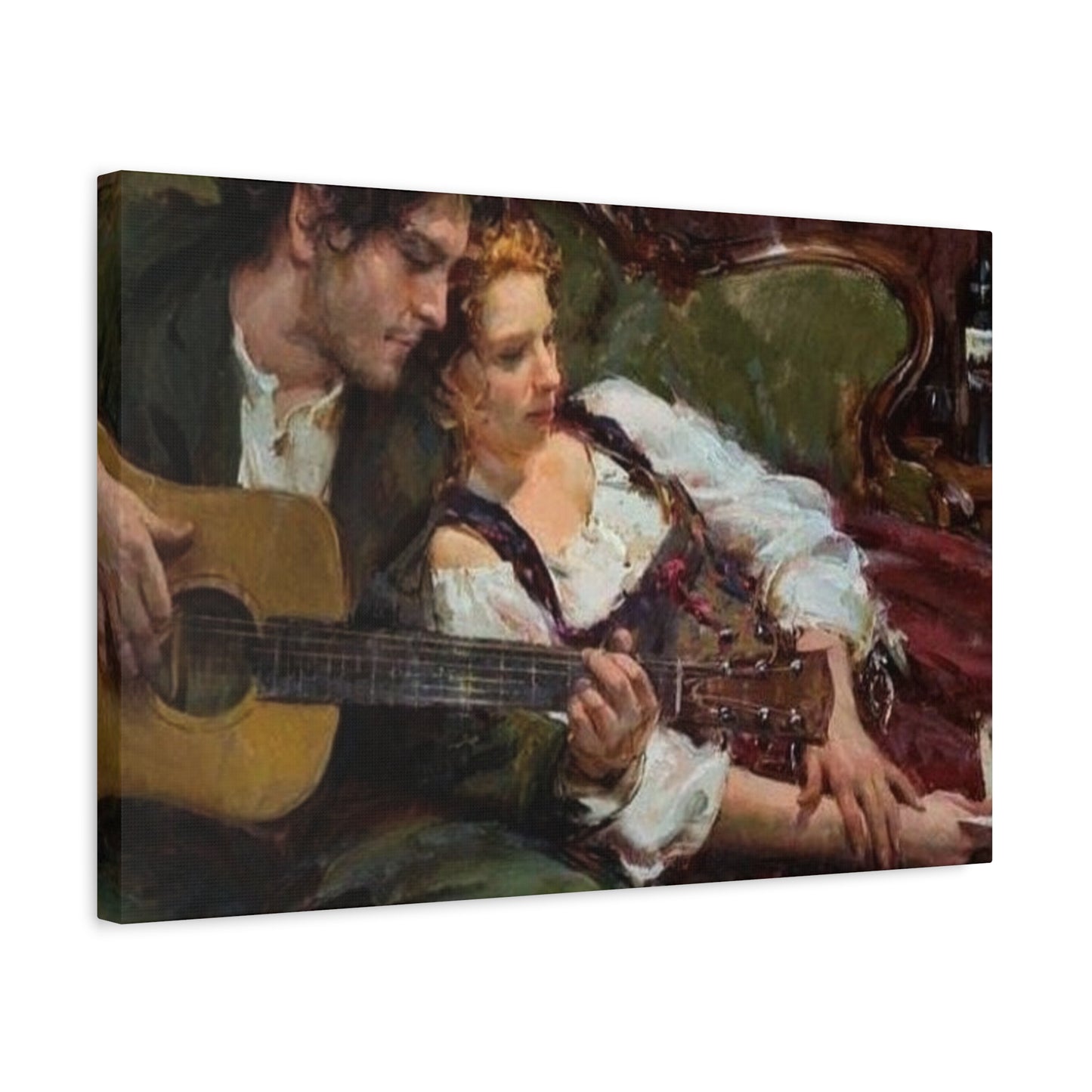 Lover Playing Guitar Wall Art & Canvas Prints