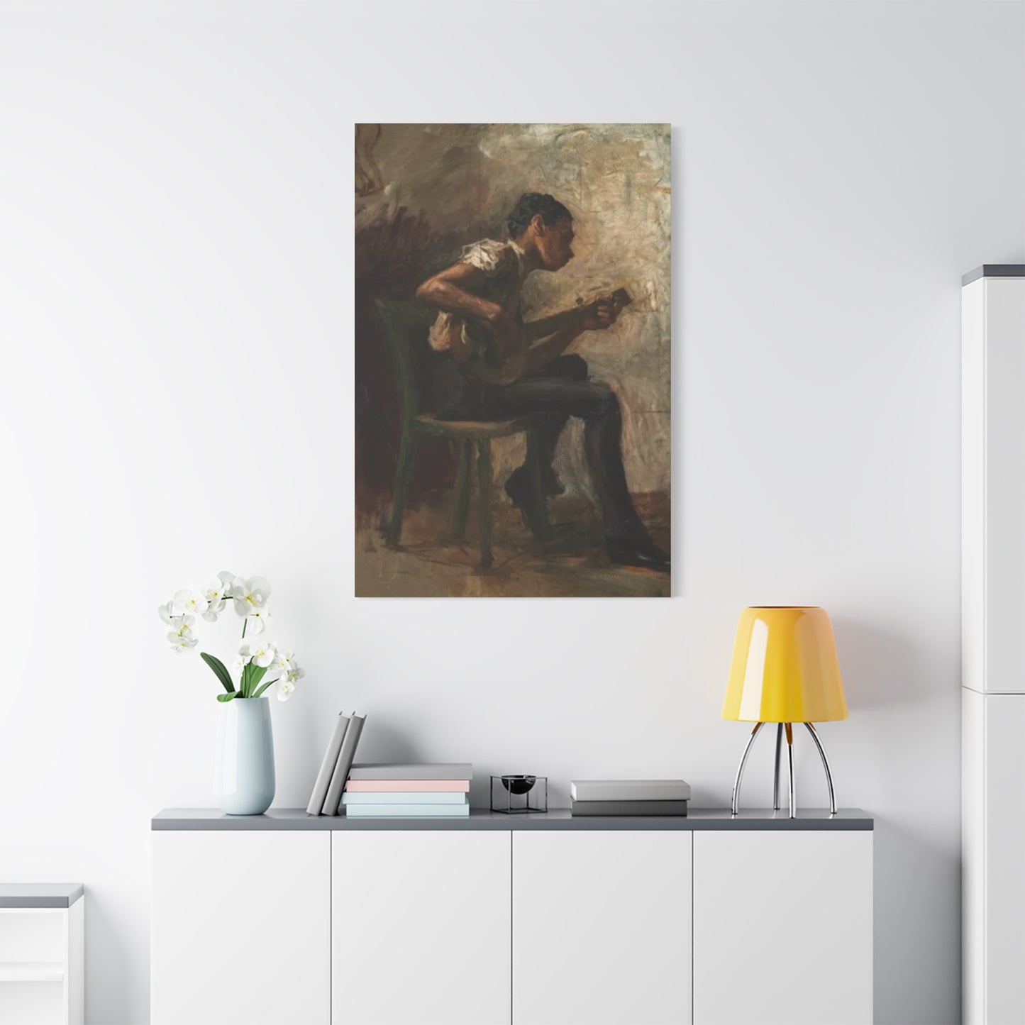 Boy Playing Guitar Wall Art & Canvas Prints