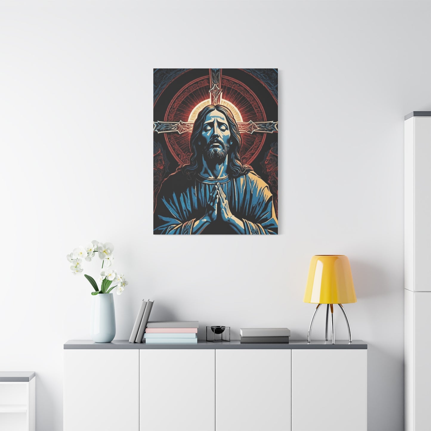 Jesus On A Cross Portrait Wall Art & Canvas Prints