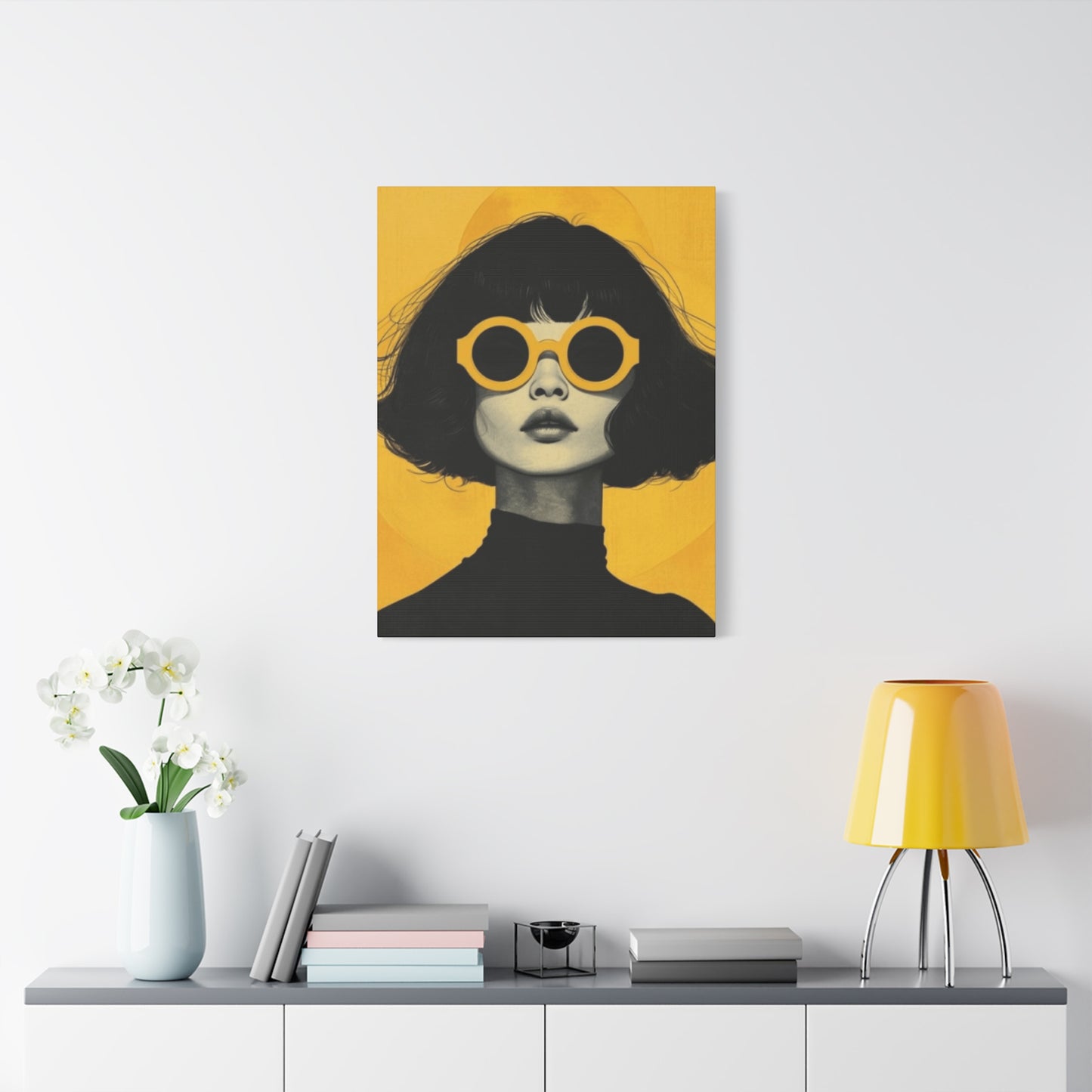 A Women With Sunglasses Portrait Wall Art & Canvas Prints