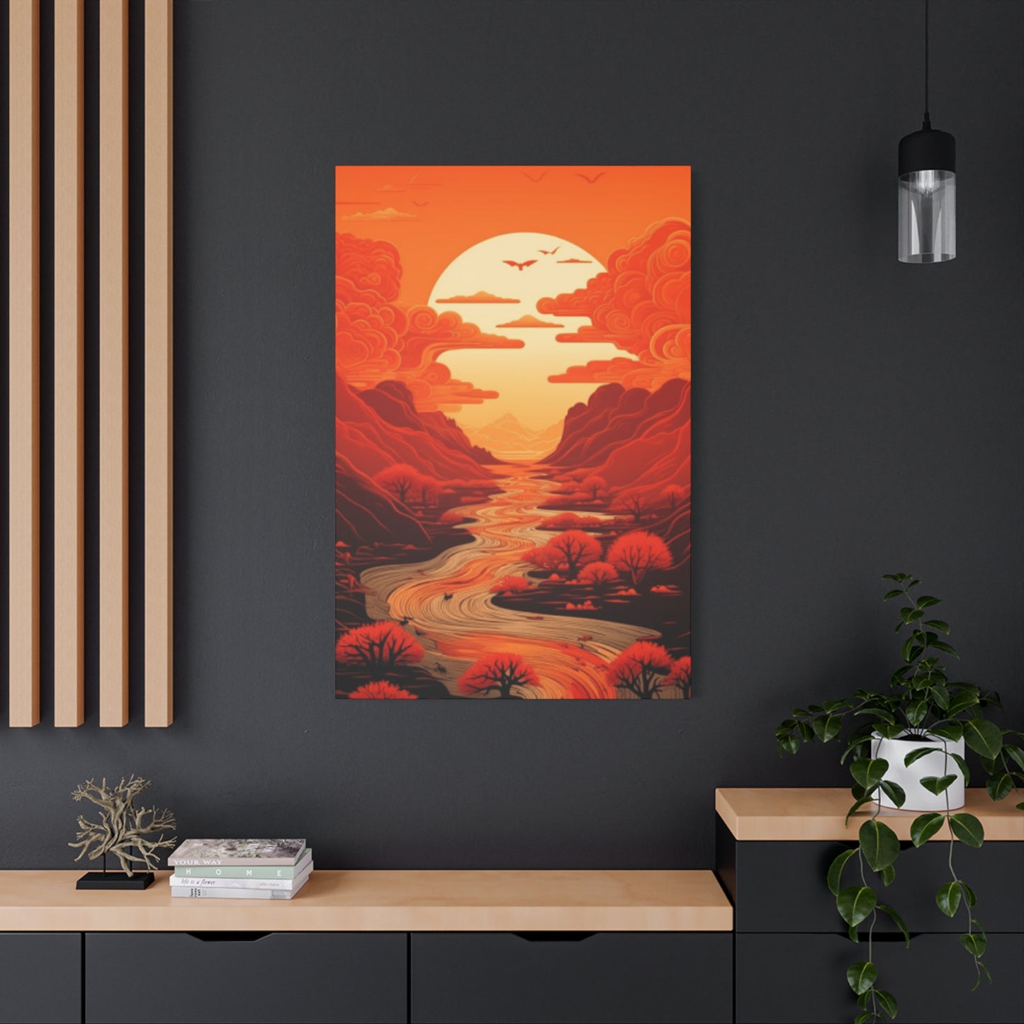 A Sunset With A River Running Through It Wall Art & Canvas Prints