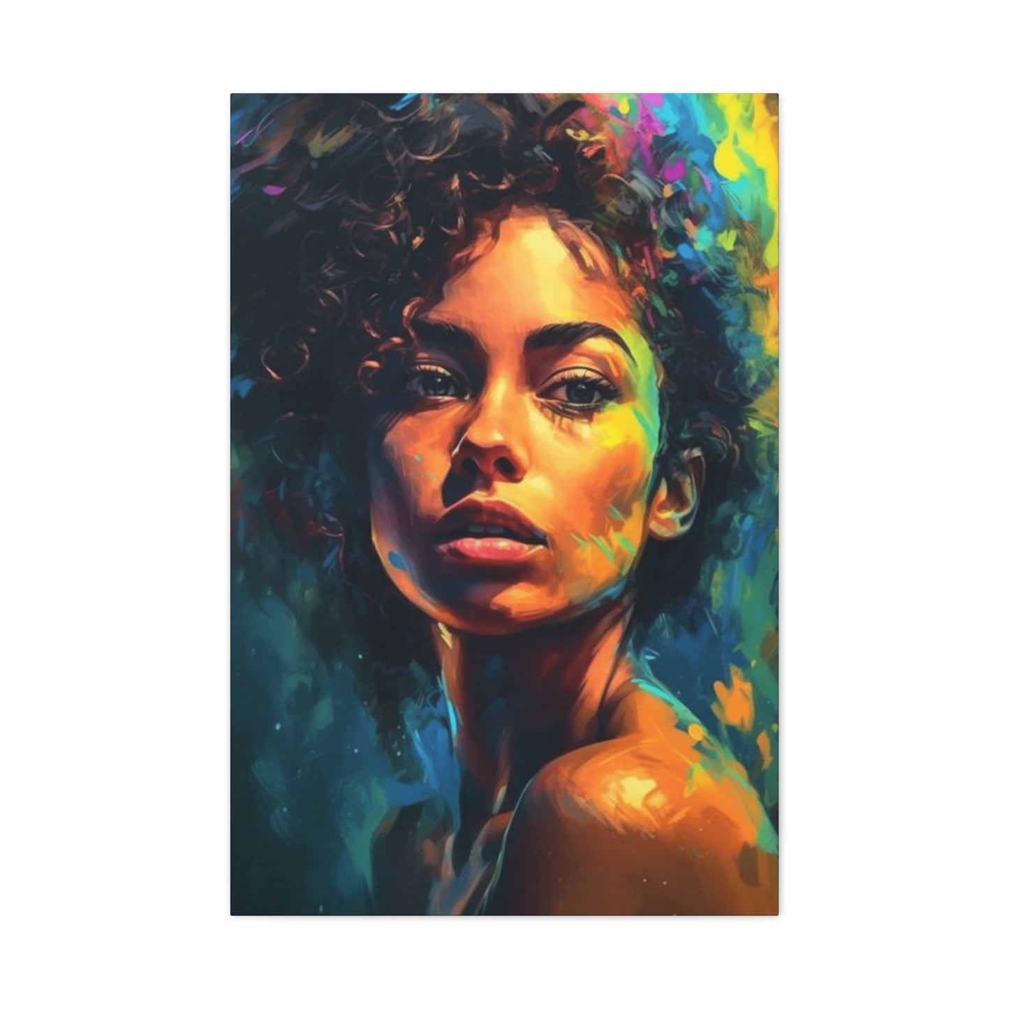 Curly Hair Women Wall Art & Canvas Prints