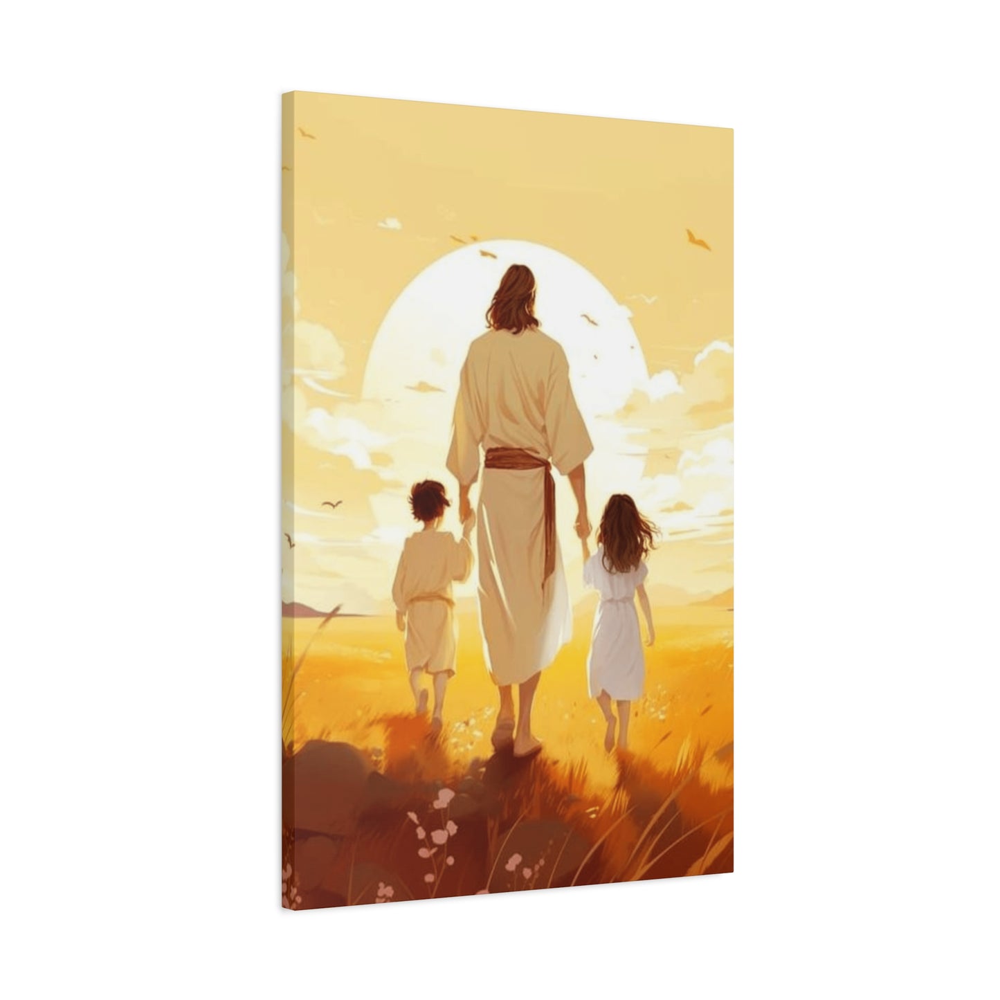 Jesus Walking With Children Wall Art & Canvas Prints