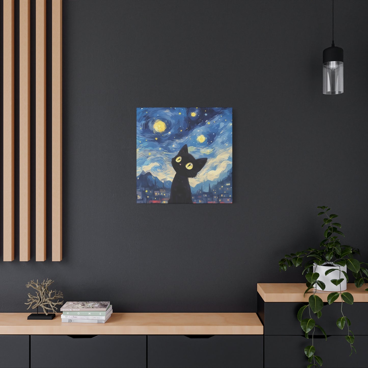 Cat at Night Wall Art & Canvas Prints