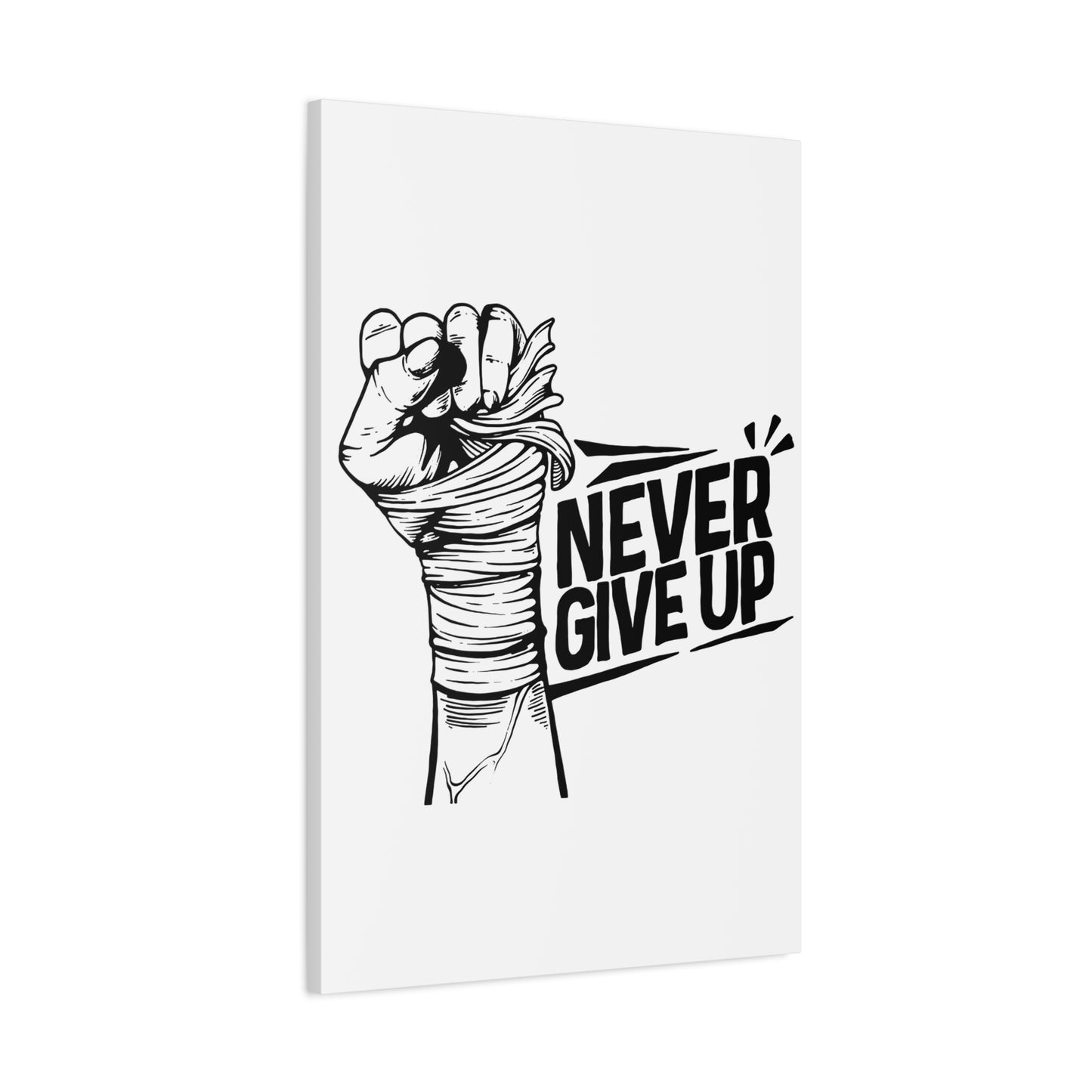 Never give up Wall Art & Canvas Prints