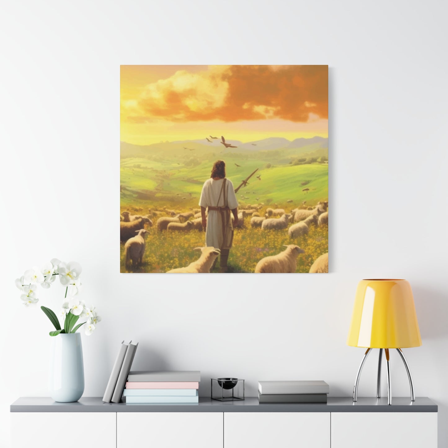 Jesus In Field Wall Art & Canvas Prints