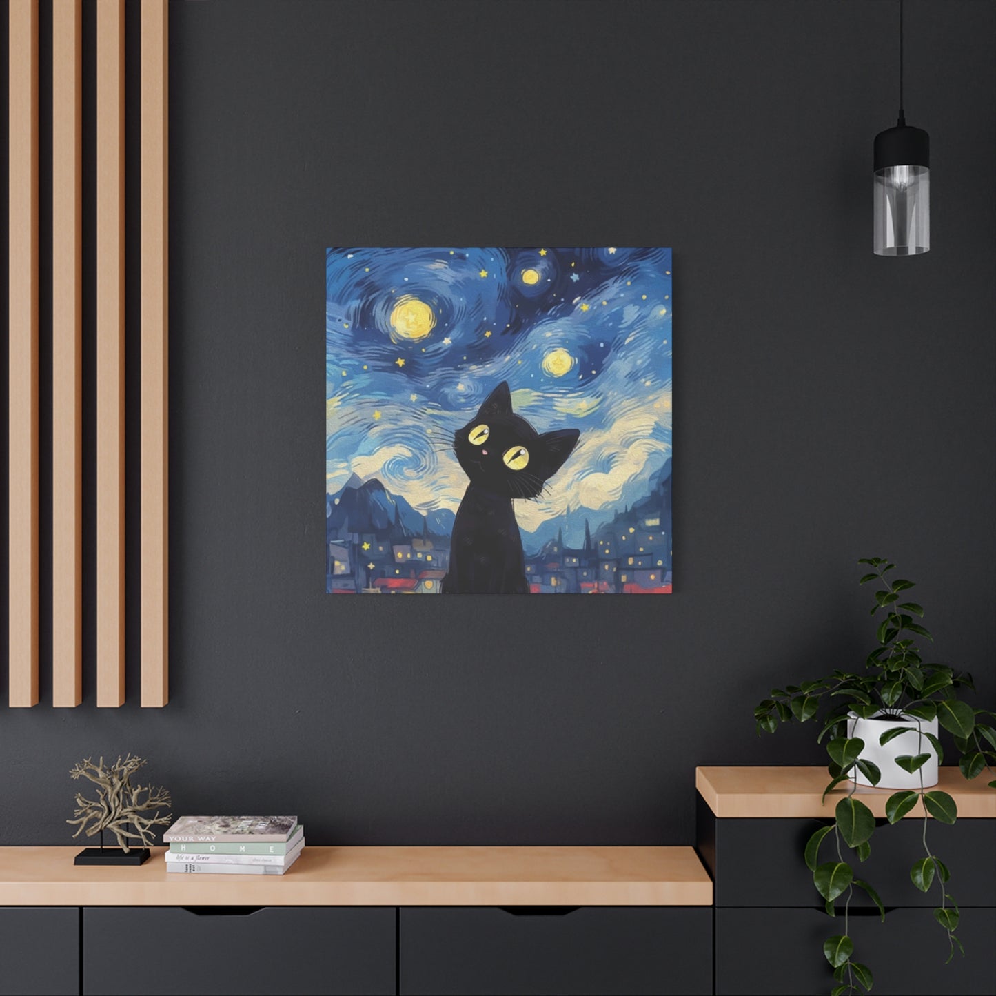 Cat at Night Wall Art & Canvas Prints