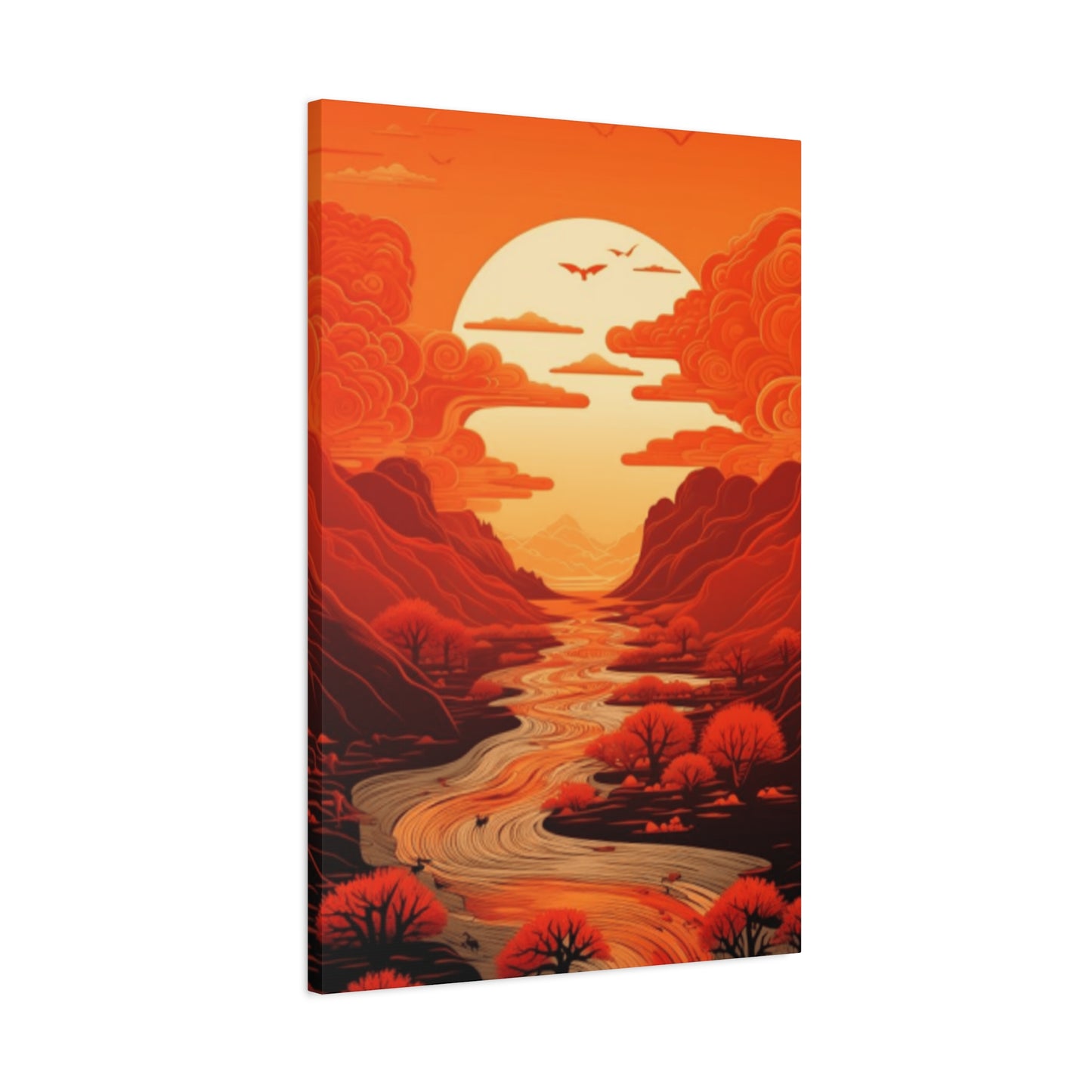 A Sunset With A River Running Through It Wall Art & Canvas Prints