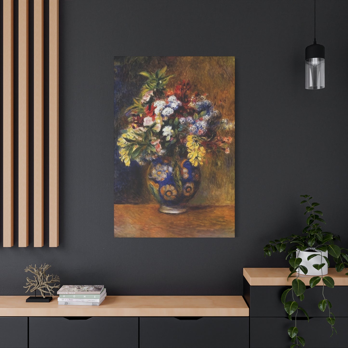 Blue Flower Pot Wall Art & Canvas Prints