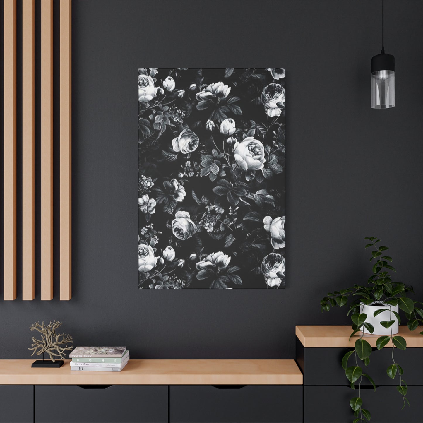 Black & White Rose Garden Wall Art & Canvas Prints