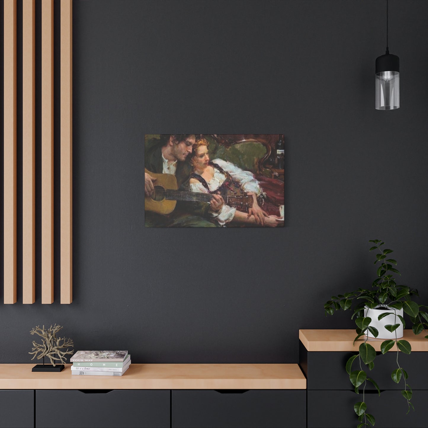 Lover Playing Guitar Wall Art & Canvas Prints