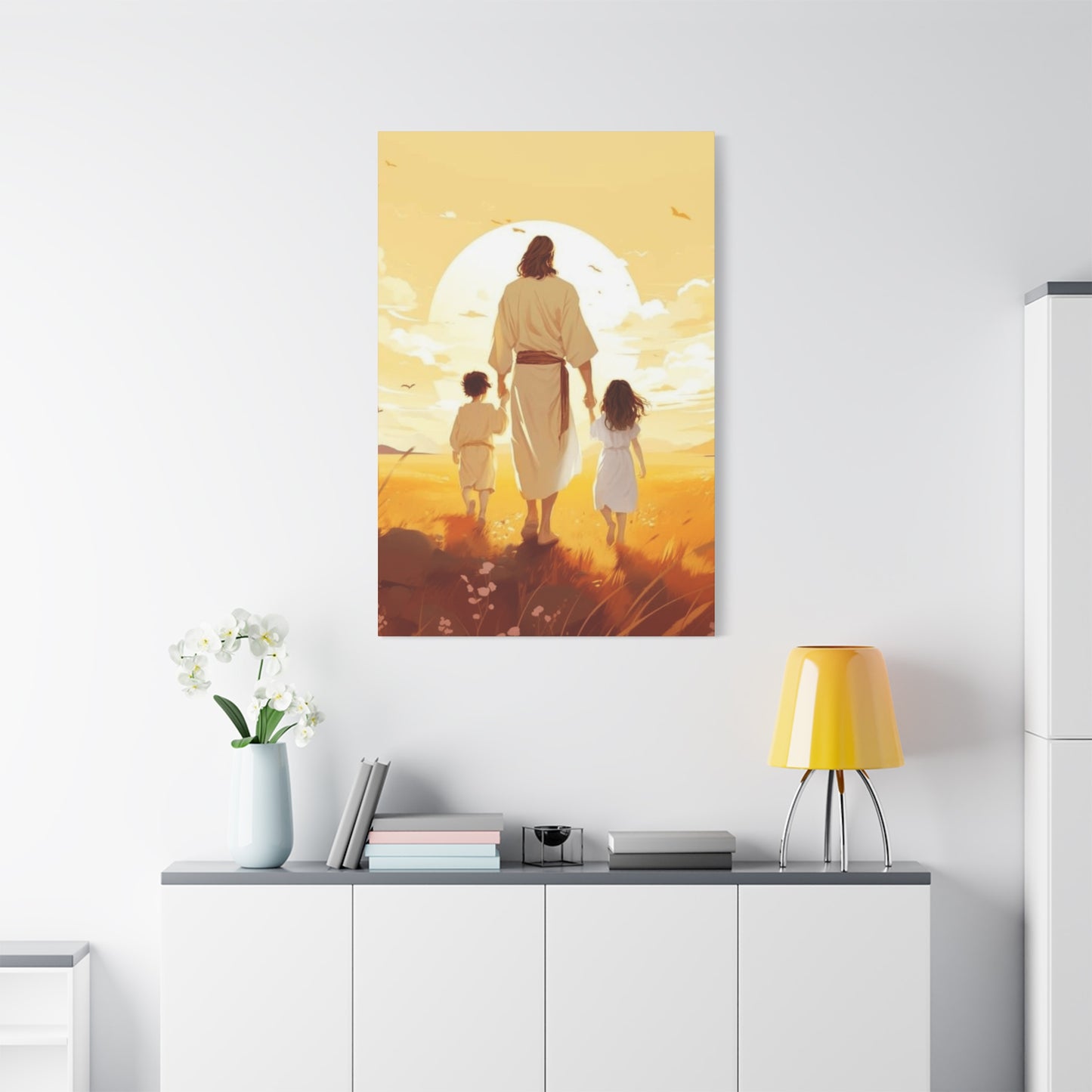 Jesus Walking With Children Wall Art & Canvas Prints