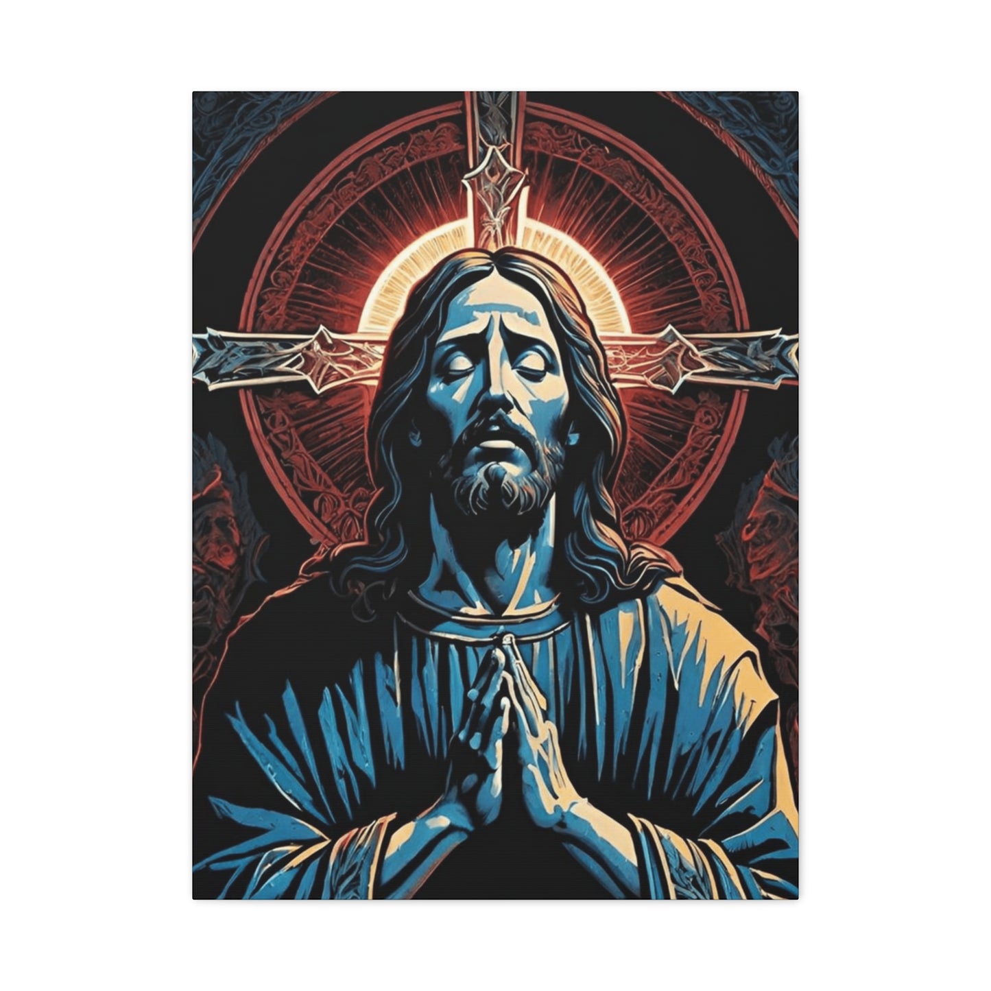 Jesus On A Cross Portrait Wall Art & Canvas Prints