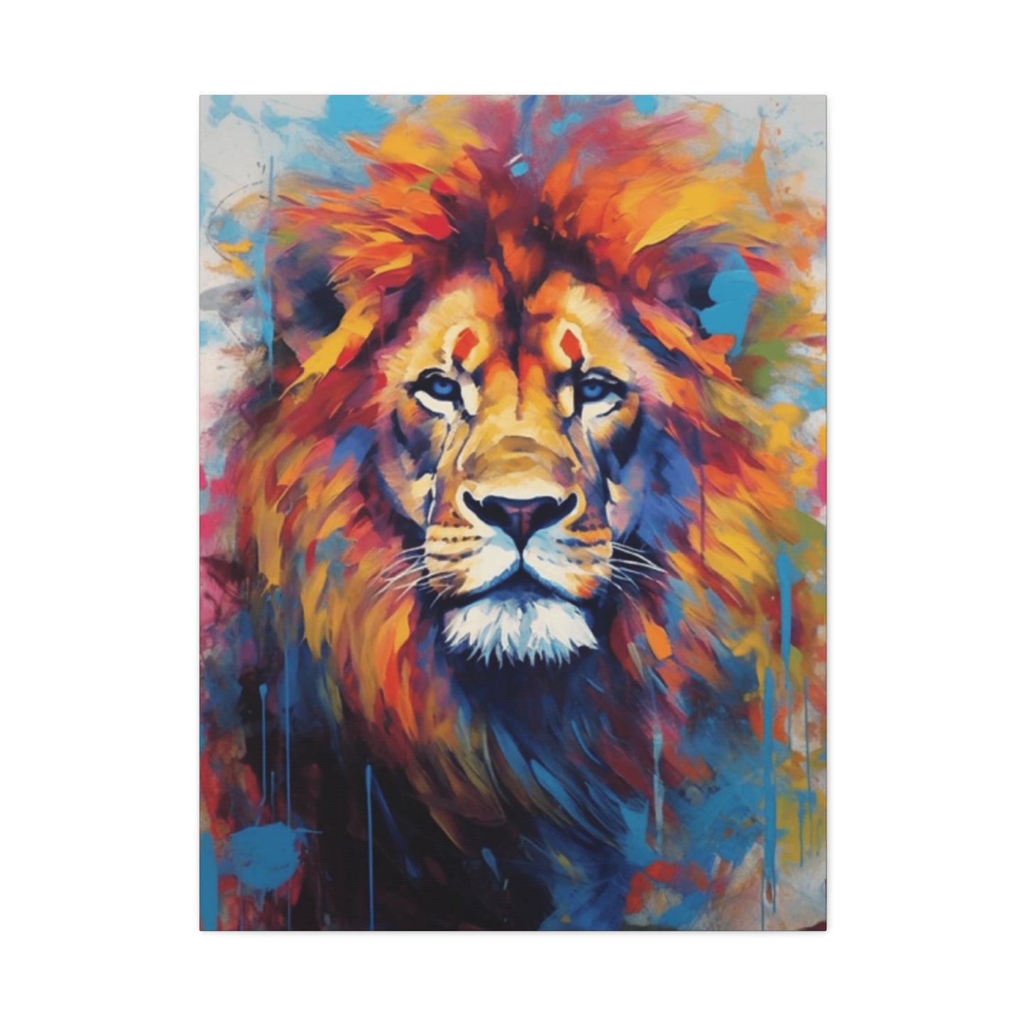 Abstract Lion Portrait Wall Art & Canvas Prints