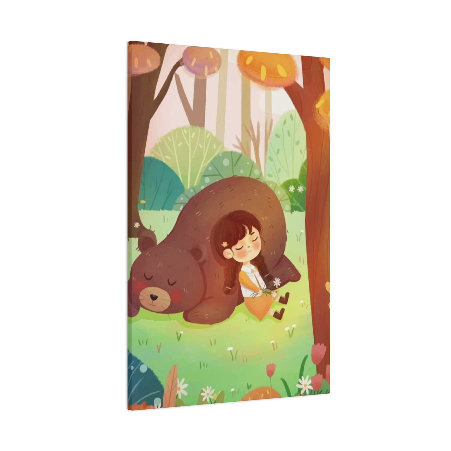 Girl and Bear Wall Art & Canvas Prints