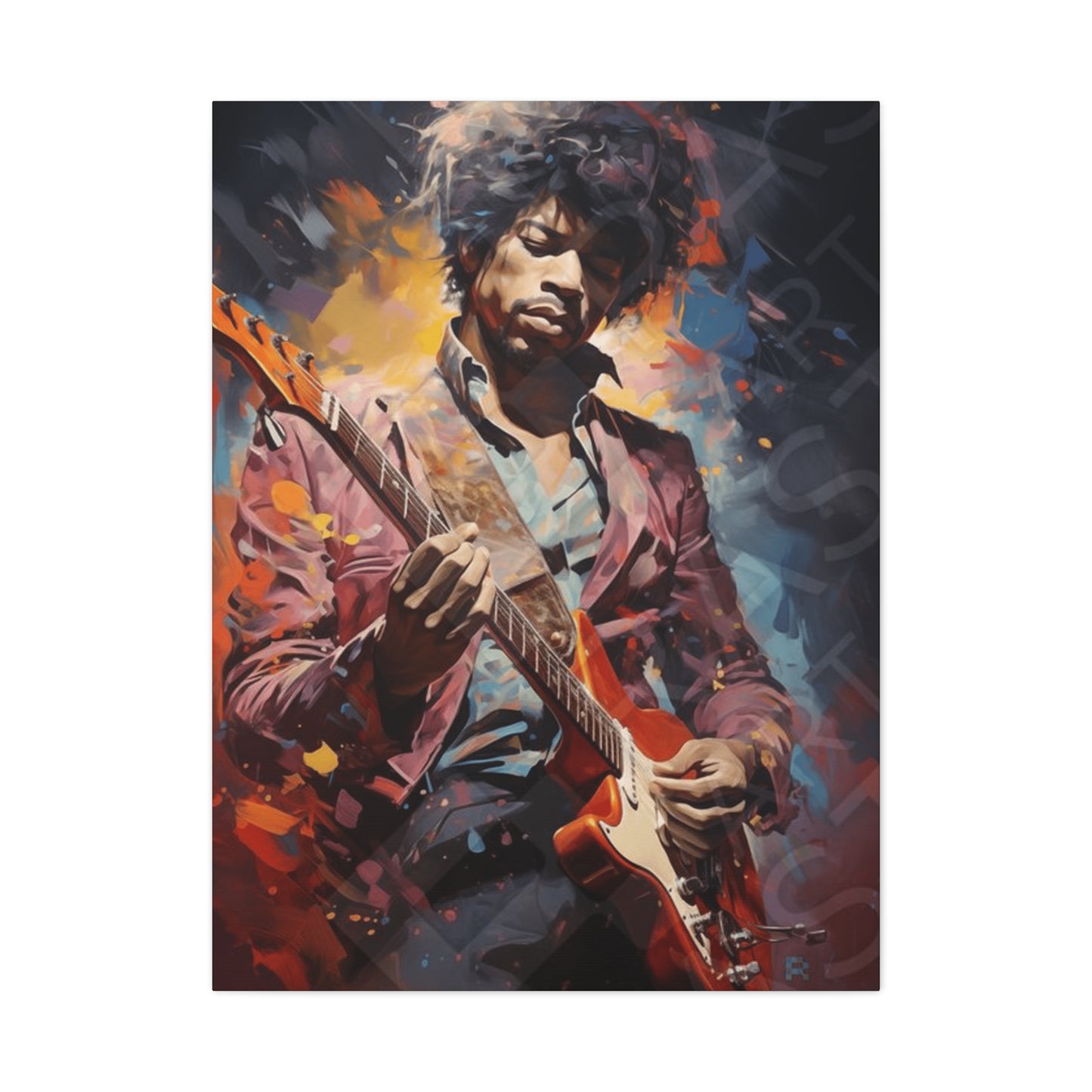 Jimi Hendrix Painting Wall Art & Canvas Prints