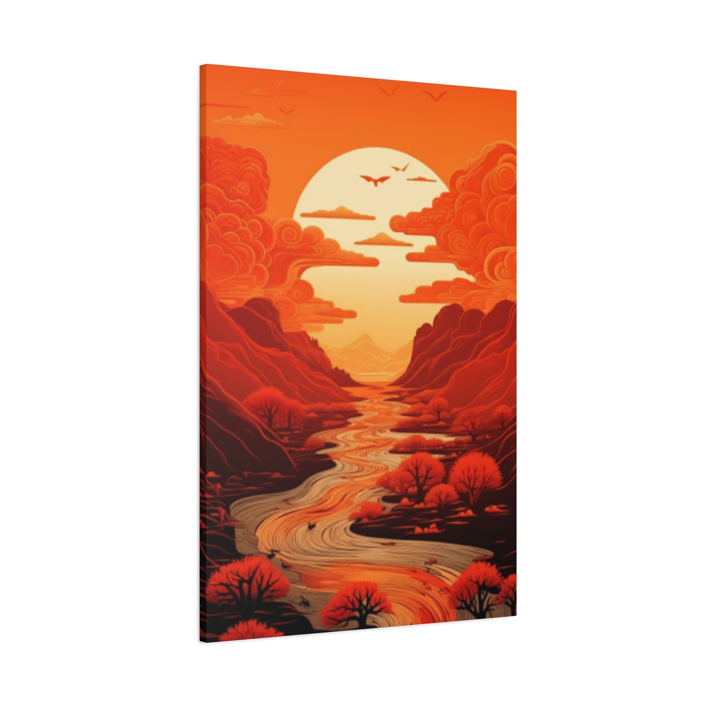 A Sunset With A River Running Through It Wall Art & Canvas Prints