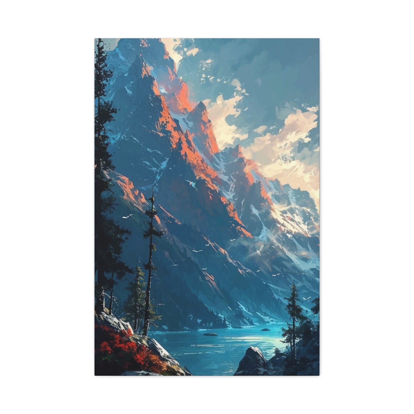 River between Mountains Wall Art & Canvas Prints