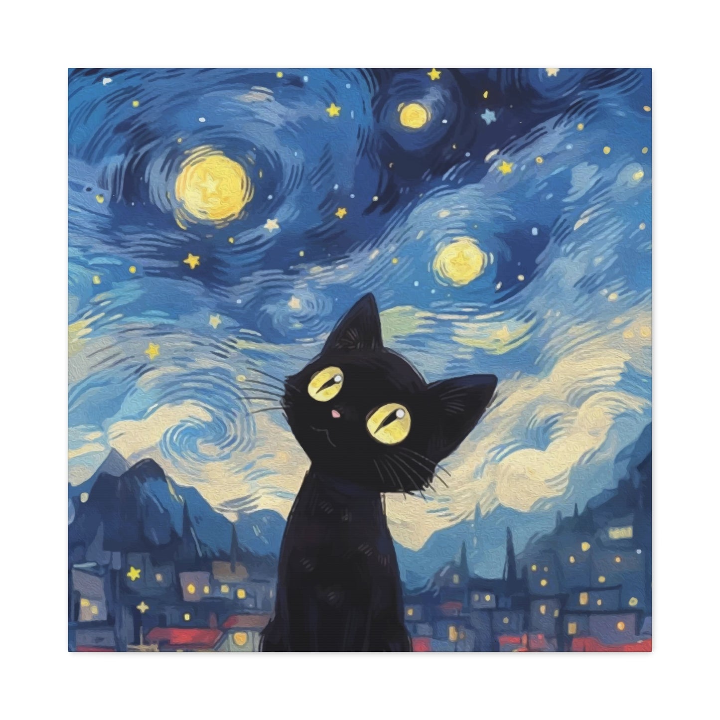 Cat at Night Wall Art & Canvas Prints