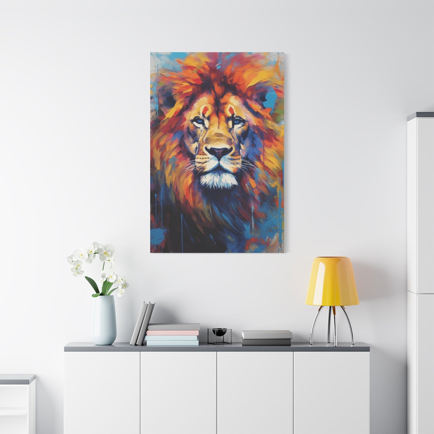 Abstract Lion Portrait Wall Art & Canvas Prints