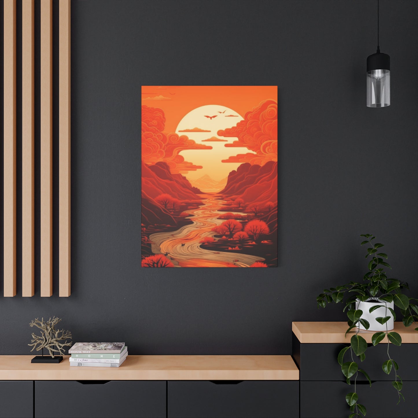 A Sunset With A River Running Through It Wall Art & Canvas Prints