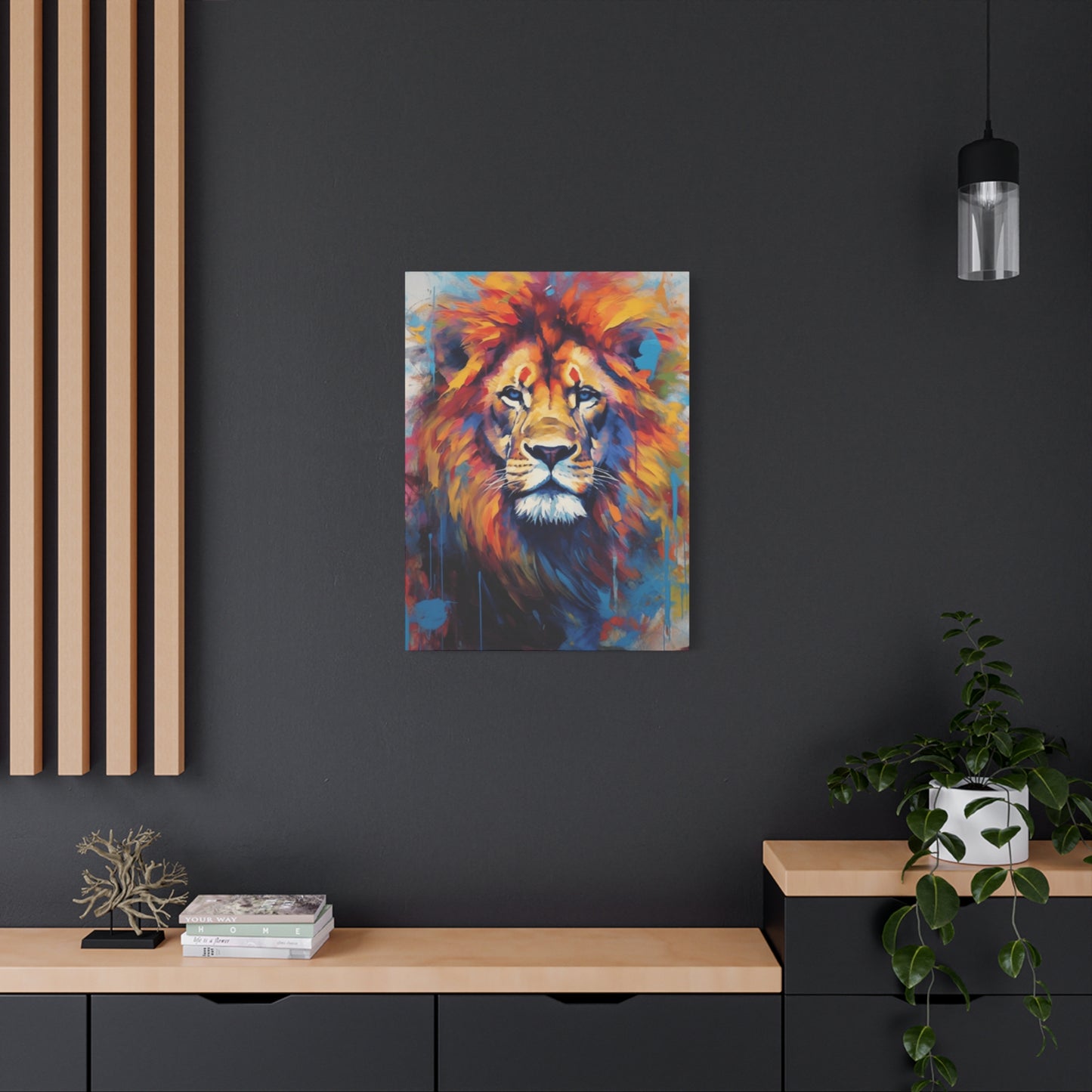 Abstract Lion Portrait Wall Art & Canvas Prints