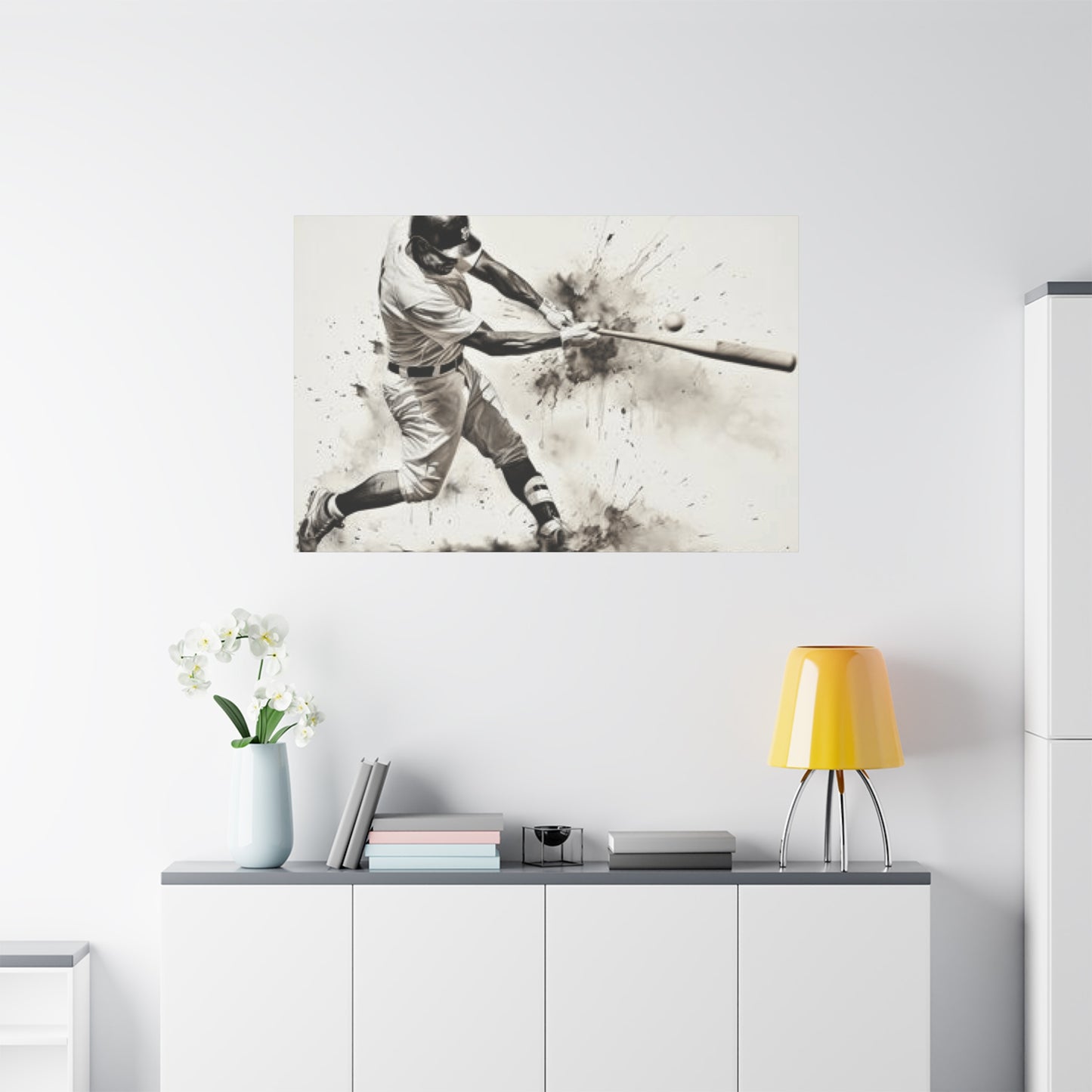 Baseball Batter Hitting Wall Art & Canvas Prints