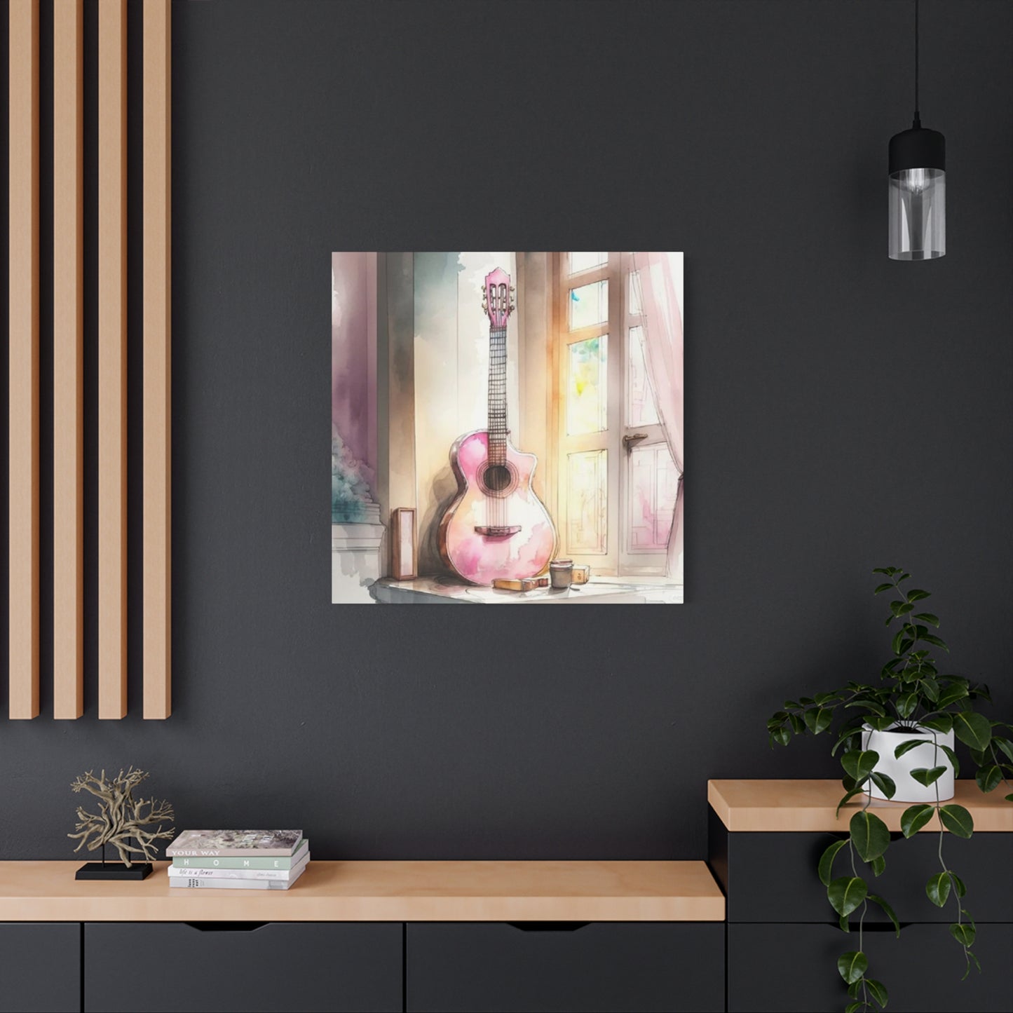 Pink Guitar Wall Art & Canvas Prints