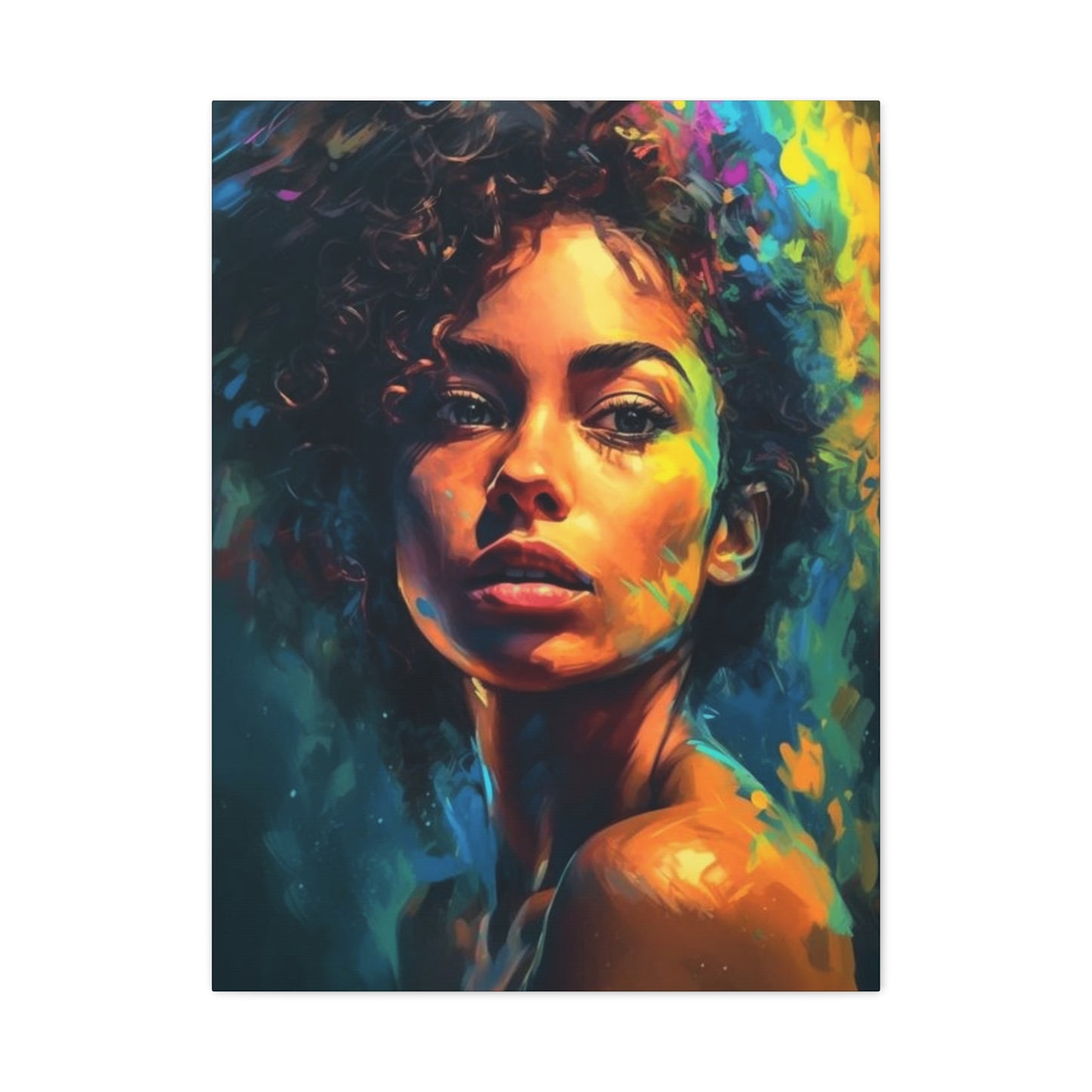 Curly Hair Women Wall Art & Canvas Prints