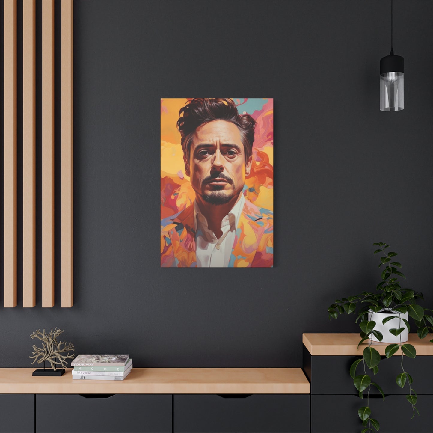 Tony Stark Abstract Portrait Wall Art & Canvas Prints