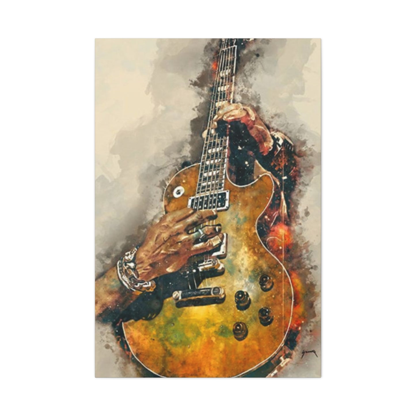 Smoking Guitar Wall Art & Canvas Prints